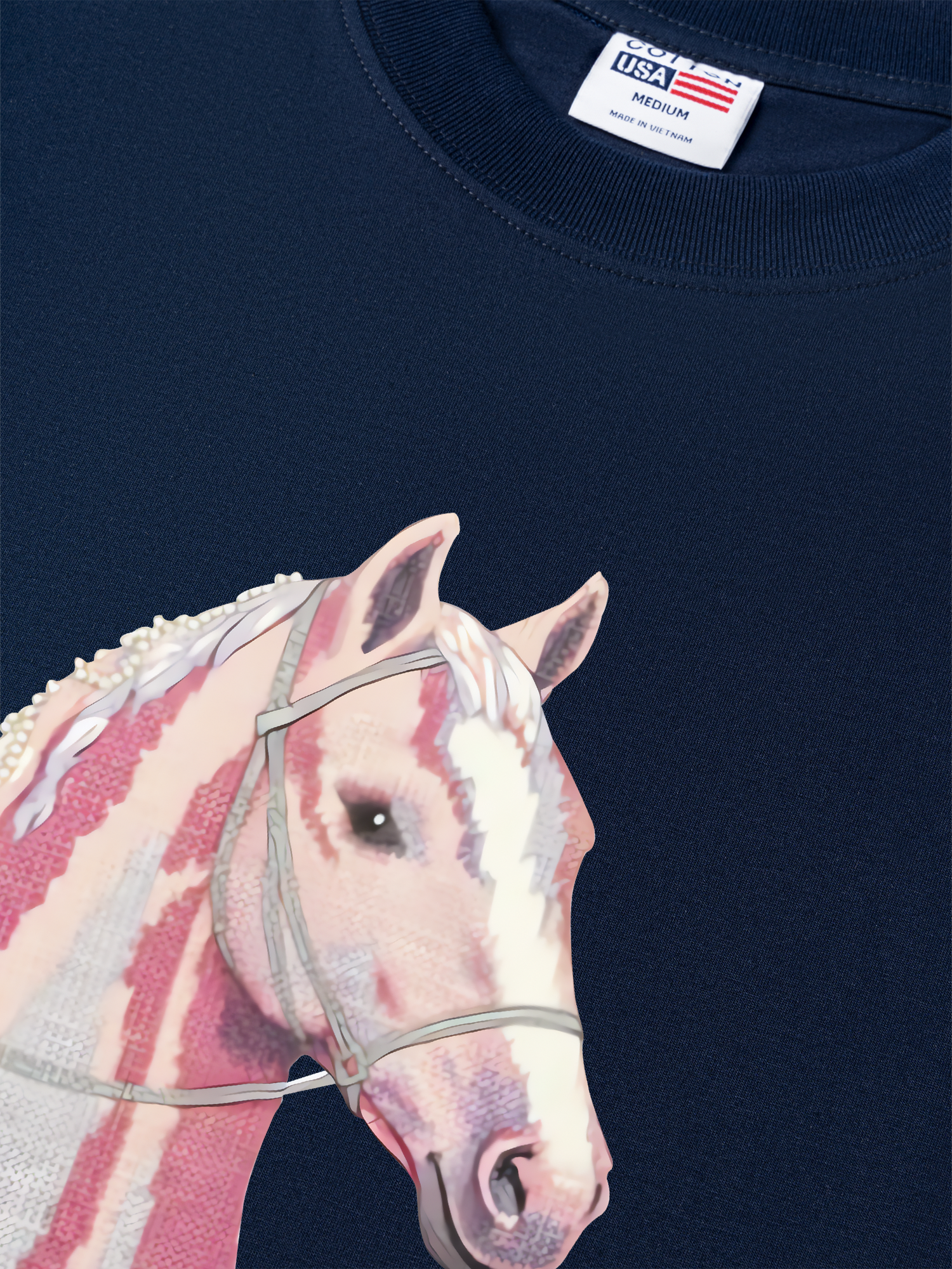 Áo Thun Relaxed Fit Cute Pink Horse