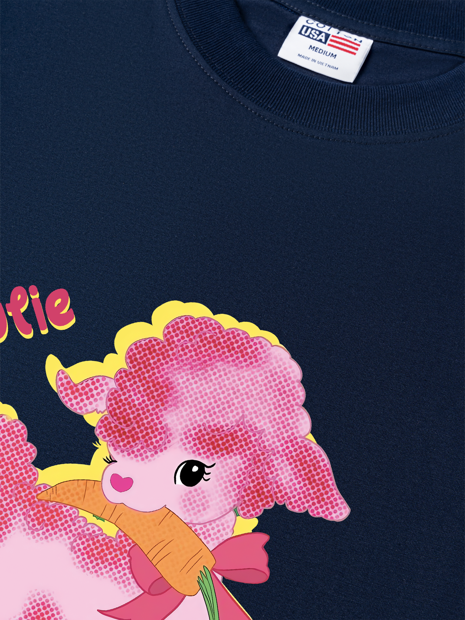 Áo Thun Relaxed Fit Soft Paw Cute Pink Sheep