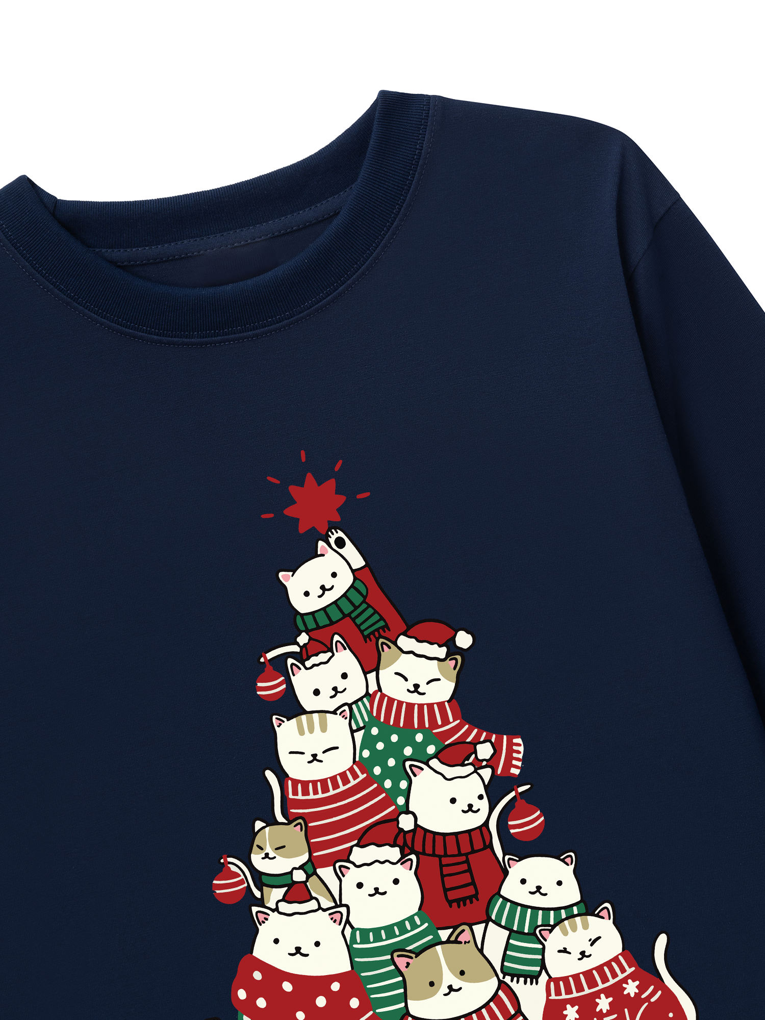 Áo Thun Dài Tay Meowy Christmas Tree