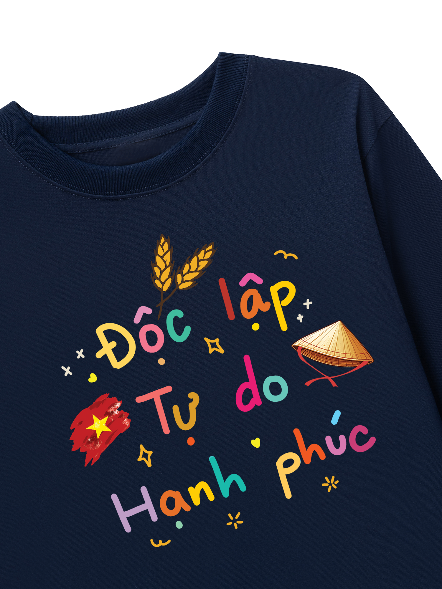 Áo Thun Dài Tay Độc Lập - Tự Do - Hạnh Phúc