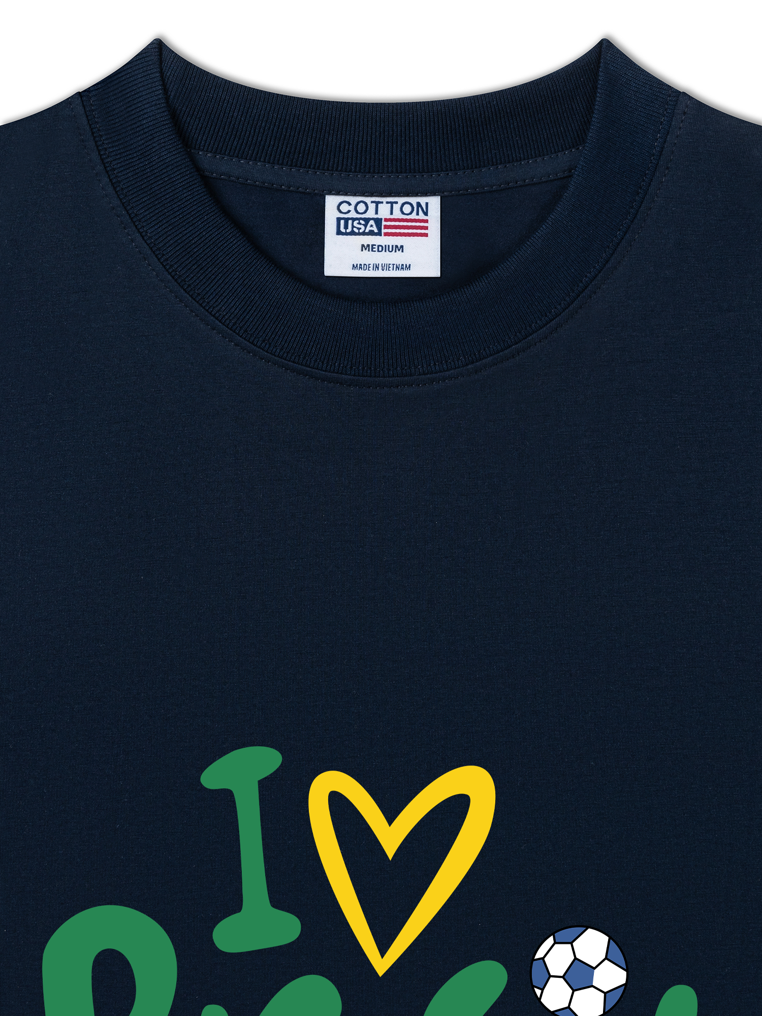 Áo Thun Relaxed Fit Soccer World Cup I love Brazil