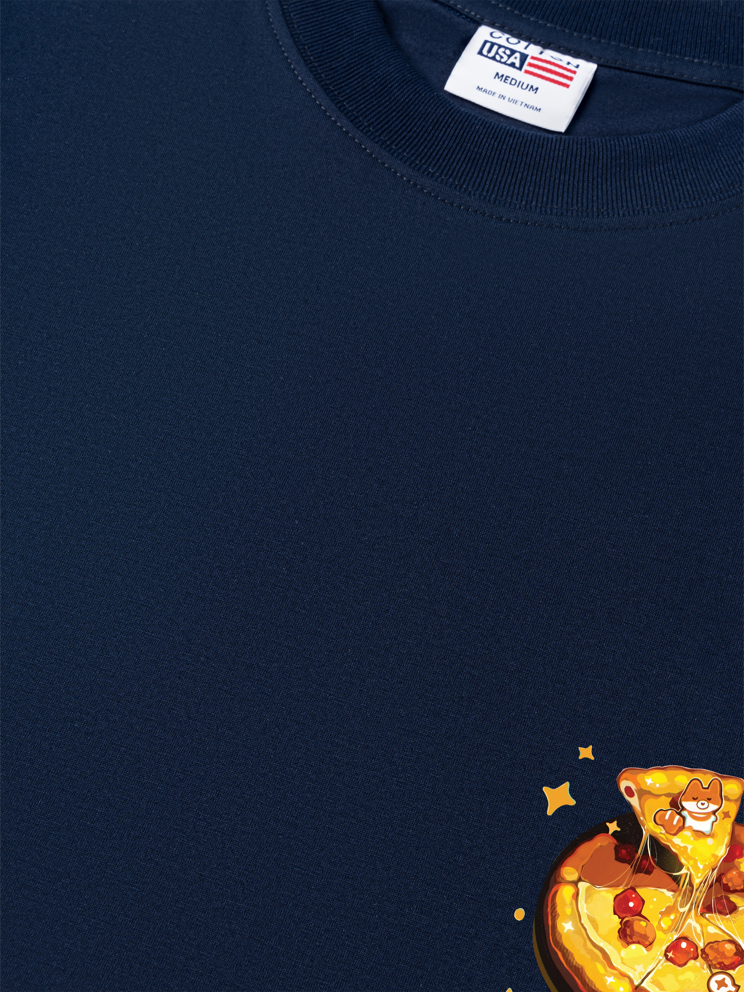 Áo Thun Relaxed Fit Yummy Mood Cute Puppy Pizza