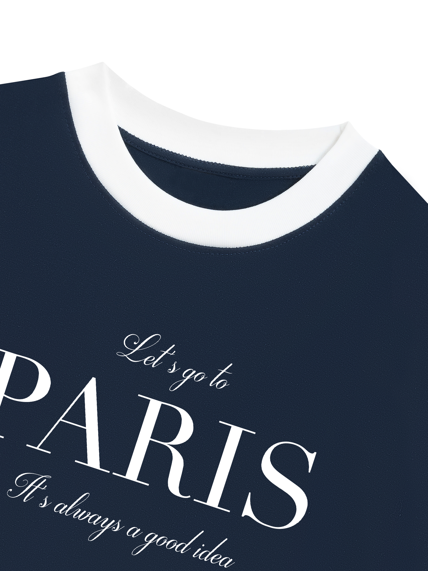 Áo Thun Ringer Relaxed Fit City Let's go to Paris