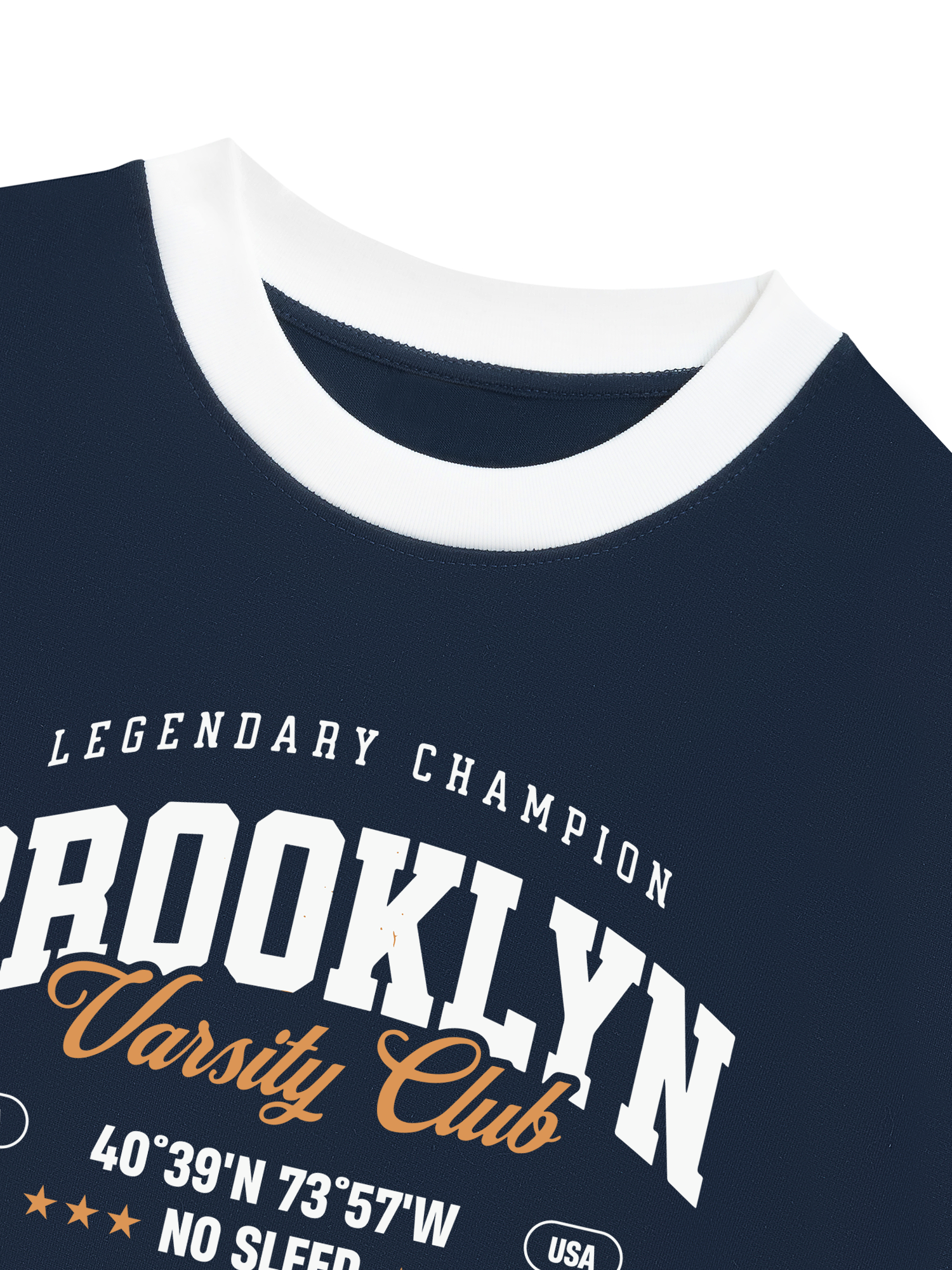 Áo Thun Ringer Relaxed Fit City Brooklyn Varsity Club
