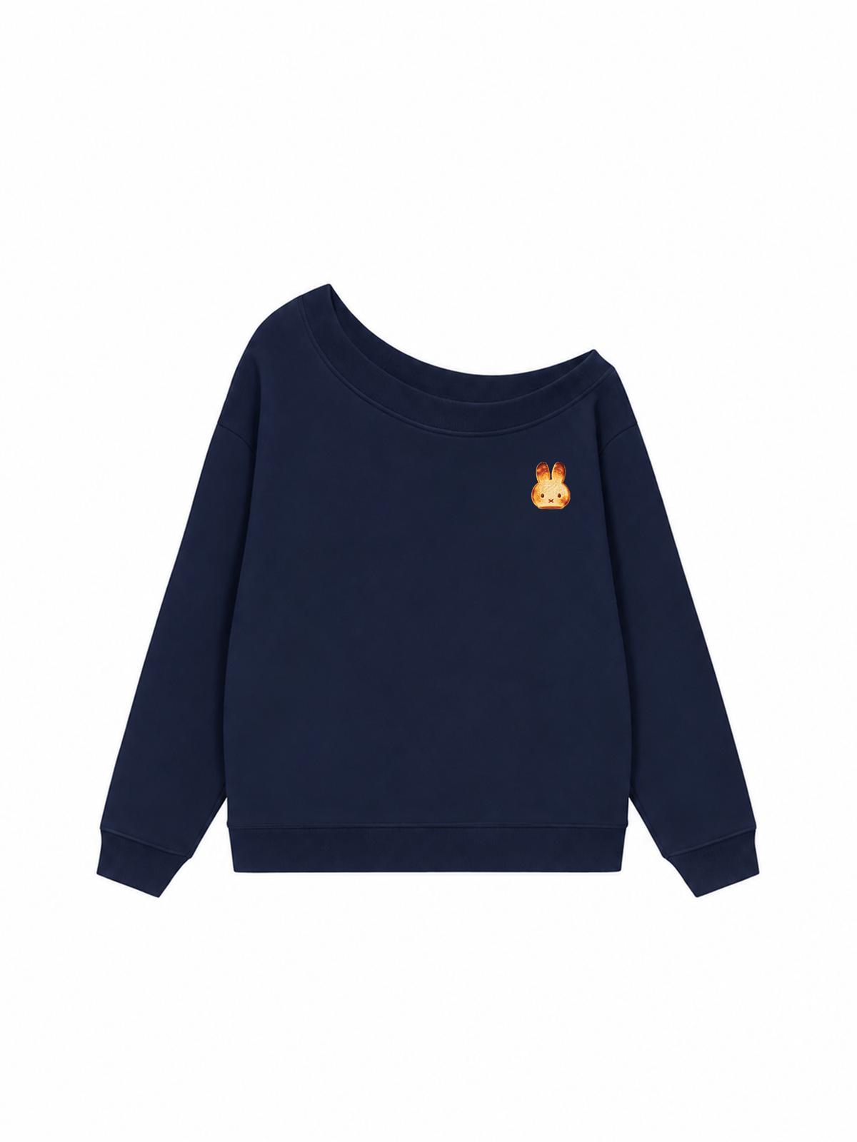Áo Sweater Lệch Vai Nỉ Hai Da Bunny Bread