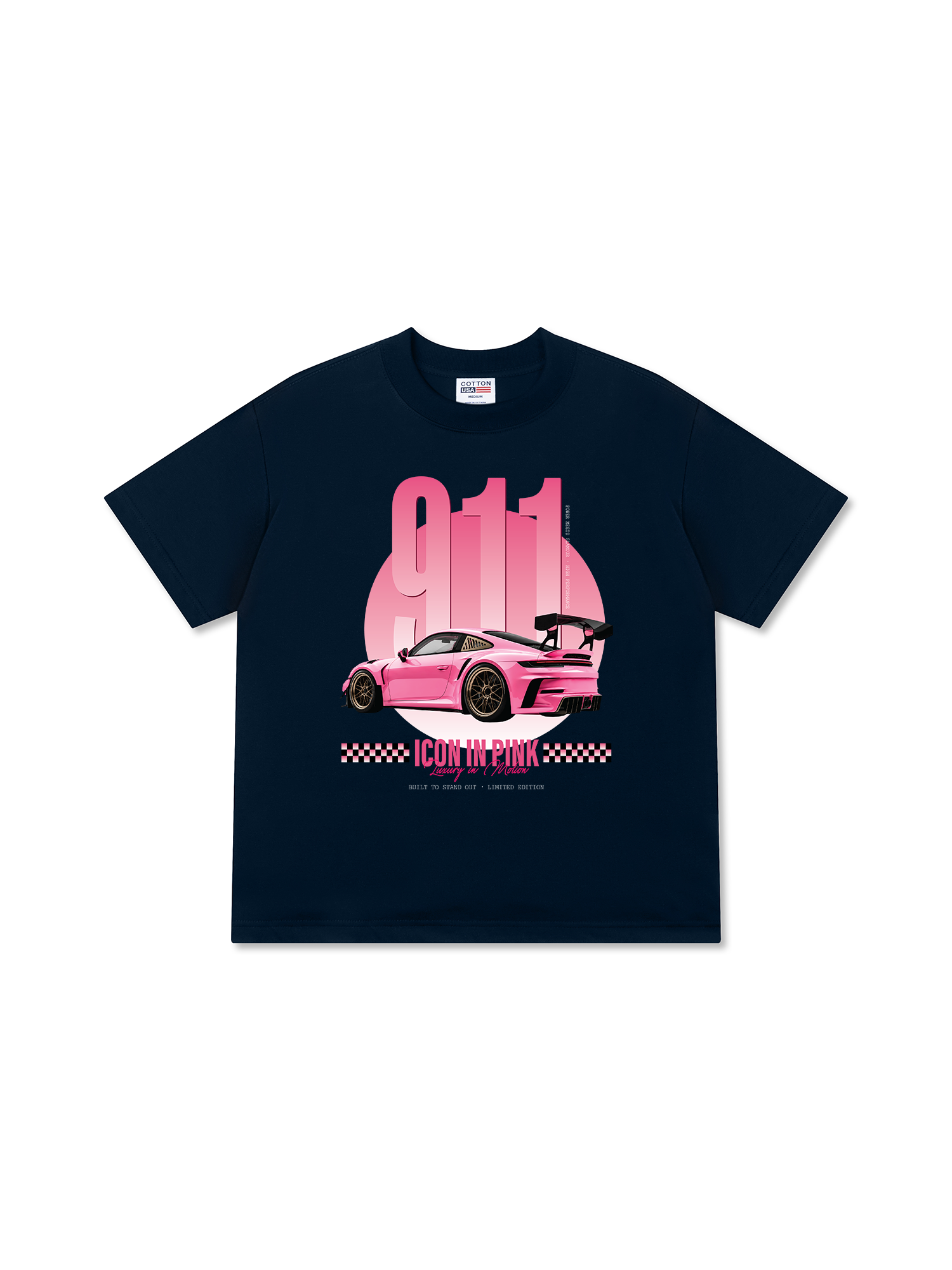 Áo Thun Relaxed Fit Car 911 Icon In Pink