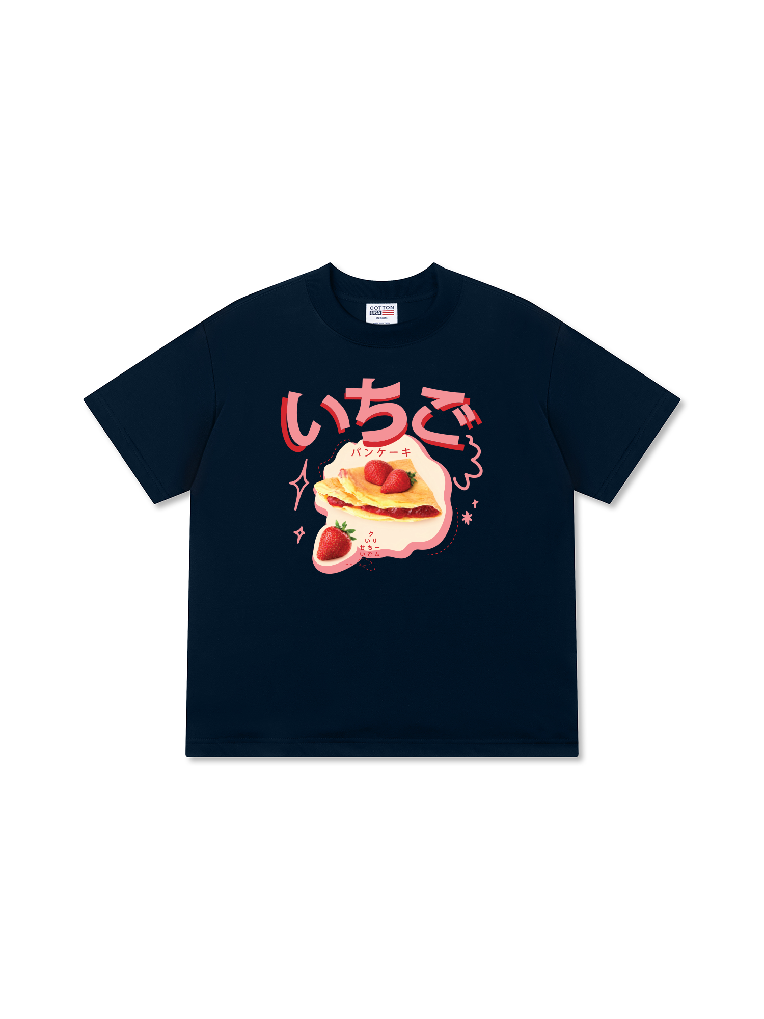 Áo Thun Relaxed Fit Yummy Mood Strawberry Crepe