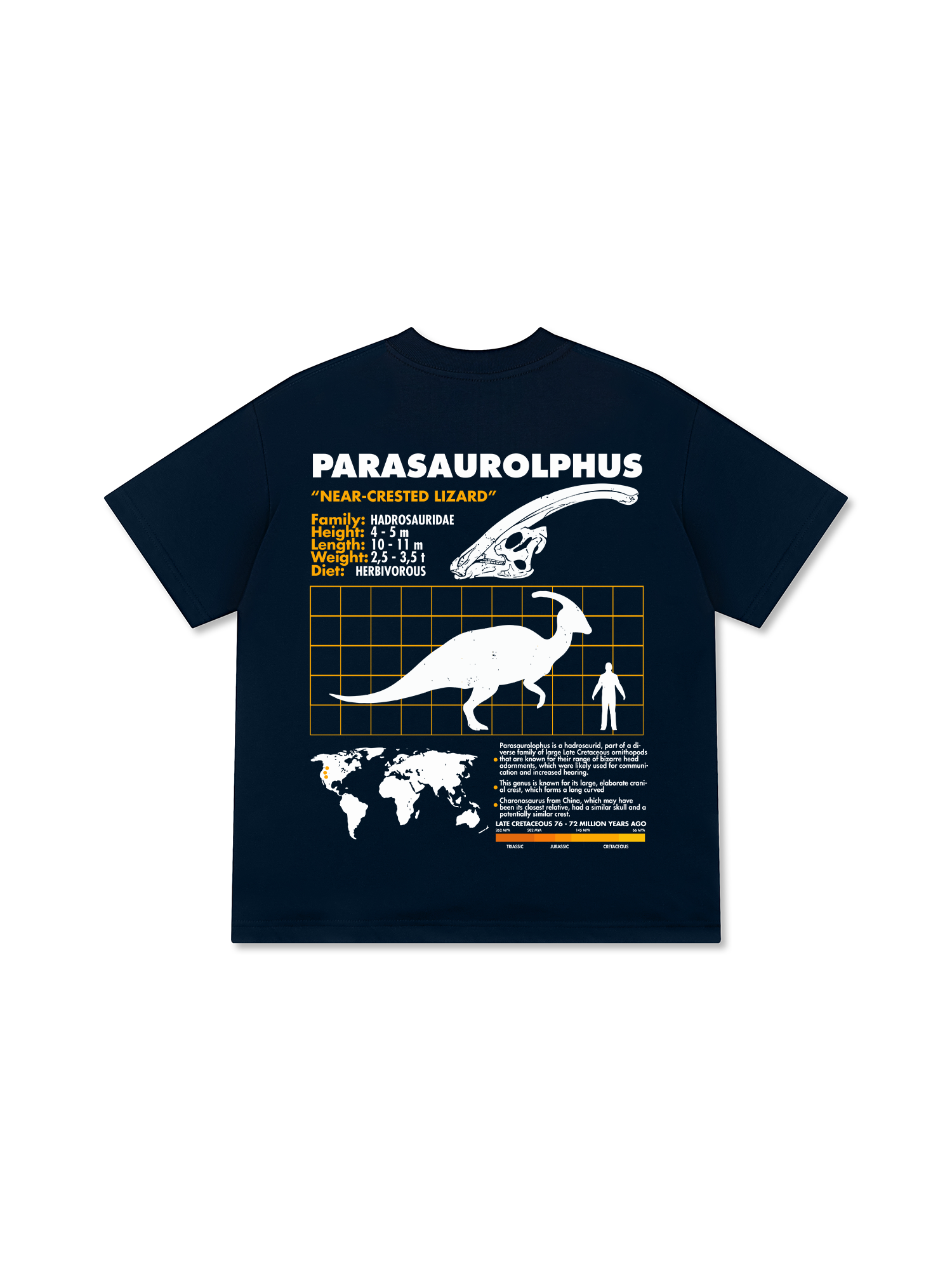 Áo Thun Relaxed Fit Wild Life Analysis Table Parasaurolphus