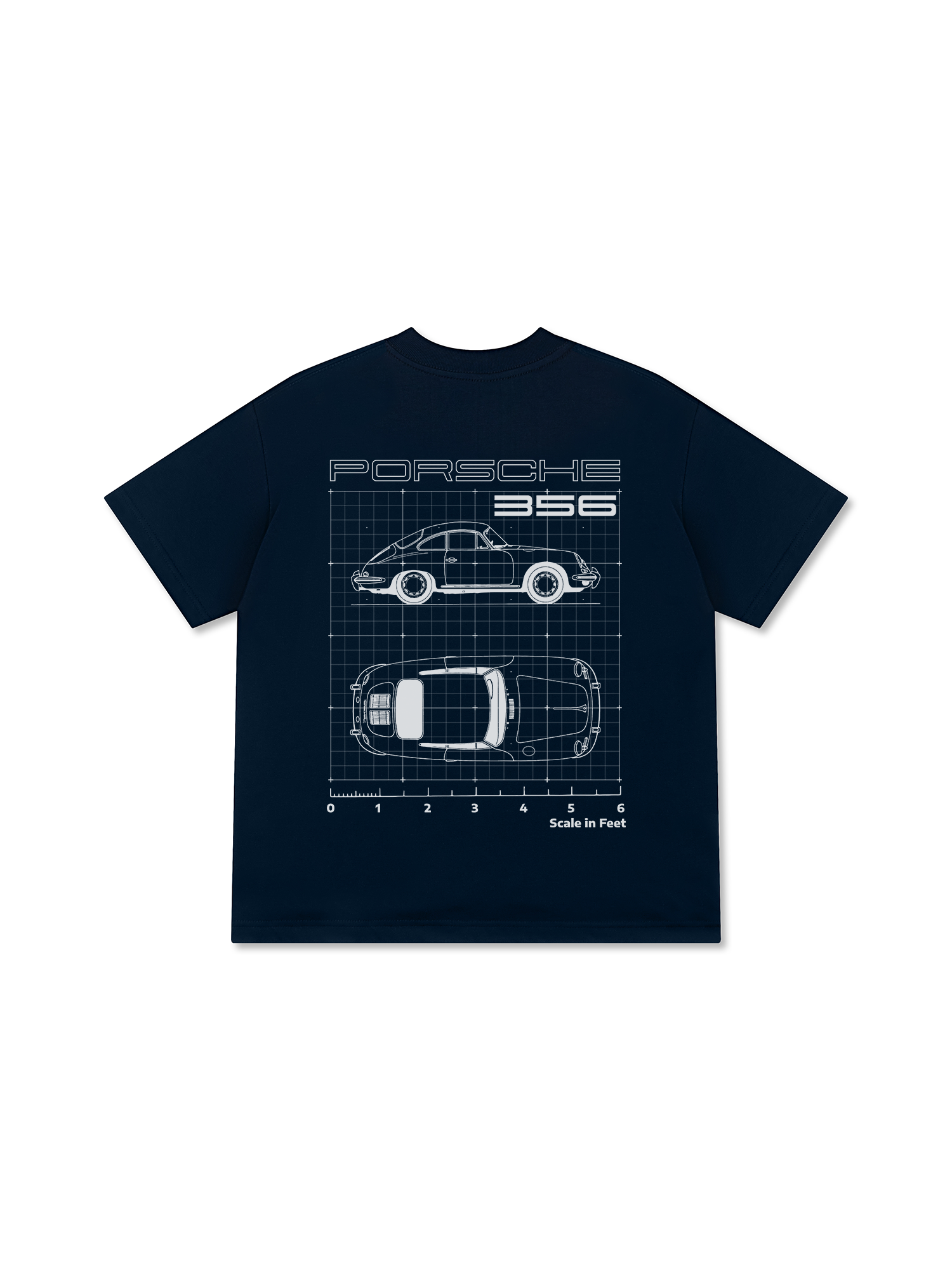 Áo Thun Relaxed Fit Porsche 356 Scale In Feet