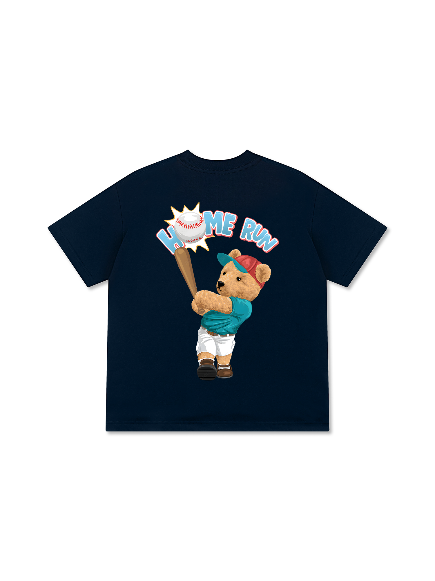 Áo Thun Relaxed Fit Baseball Home Run Teddy Bear