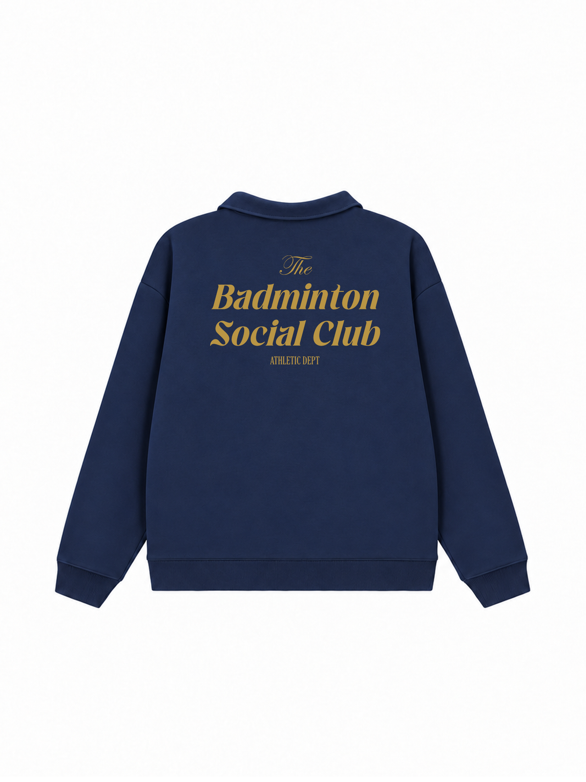 Áo Sweater Polo Nỉ Hai Da Badminton Social Club Athletic Dept