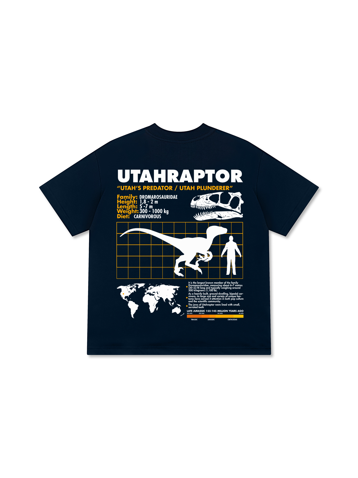 Áo Thun Relaxed Fit Wild Life Analysis Table Utahraptor