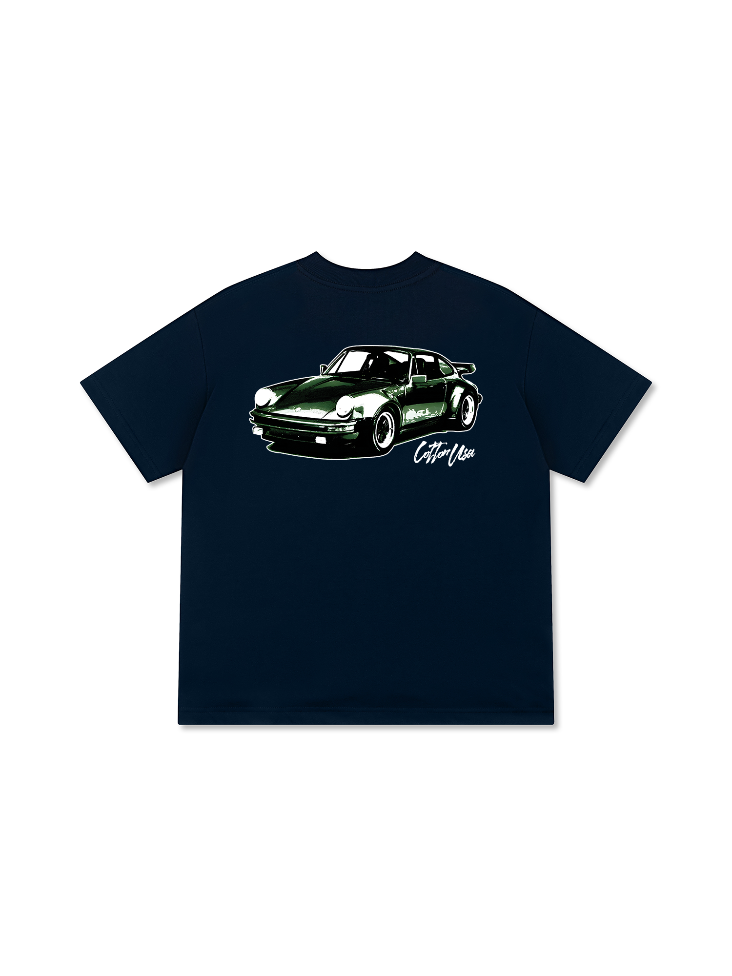 Áo Thun Relaxed Fit Classic Car Vintage Green