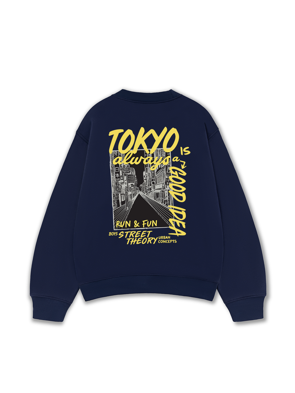 Áo Sweater Nỉ Hai Da City Tokyo Always Is A Good Idea