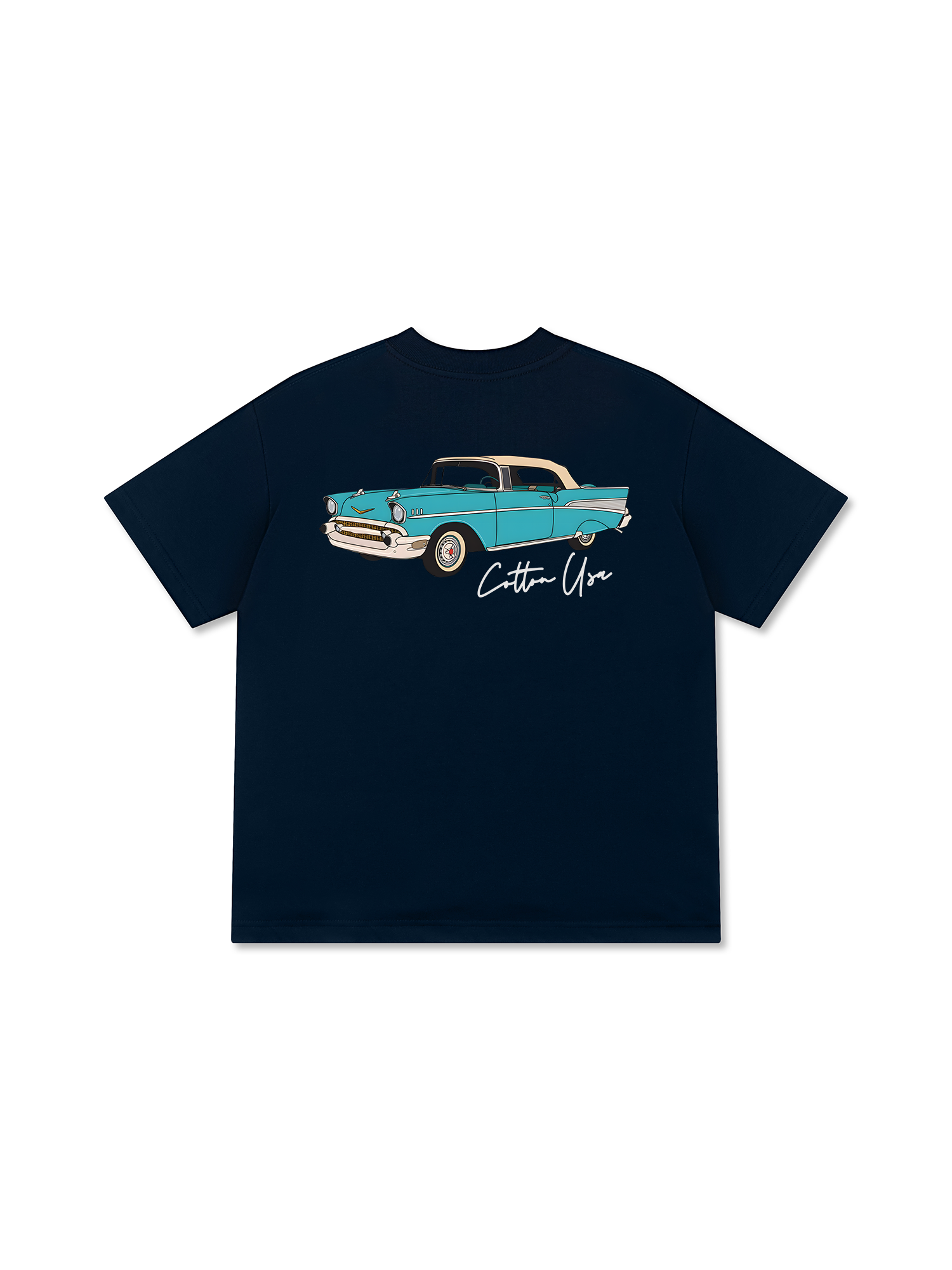 Áo Thun Relaxed Fit Classic Car Blue