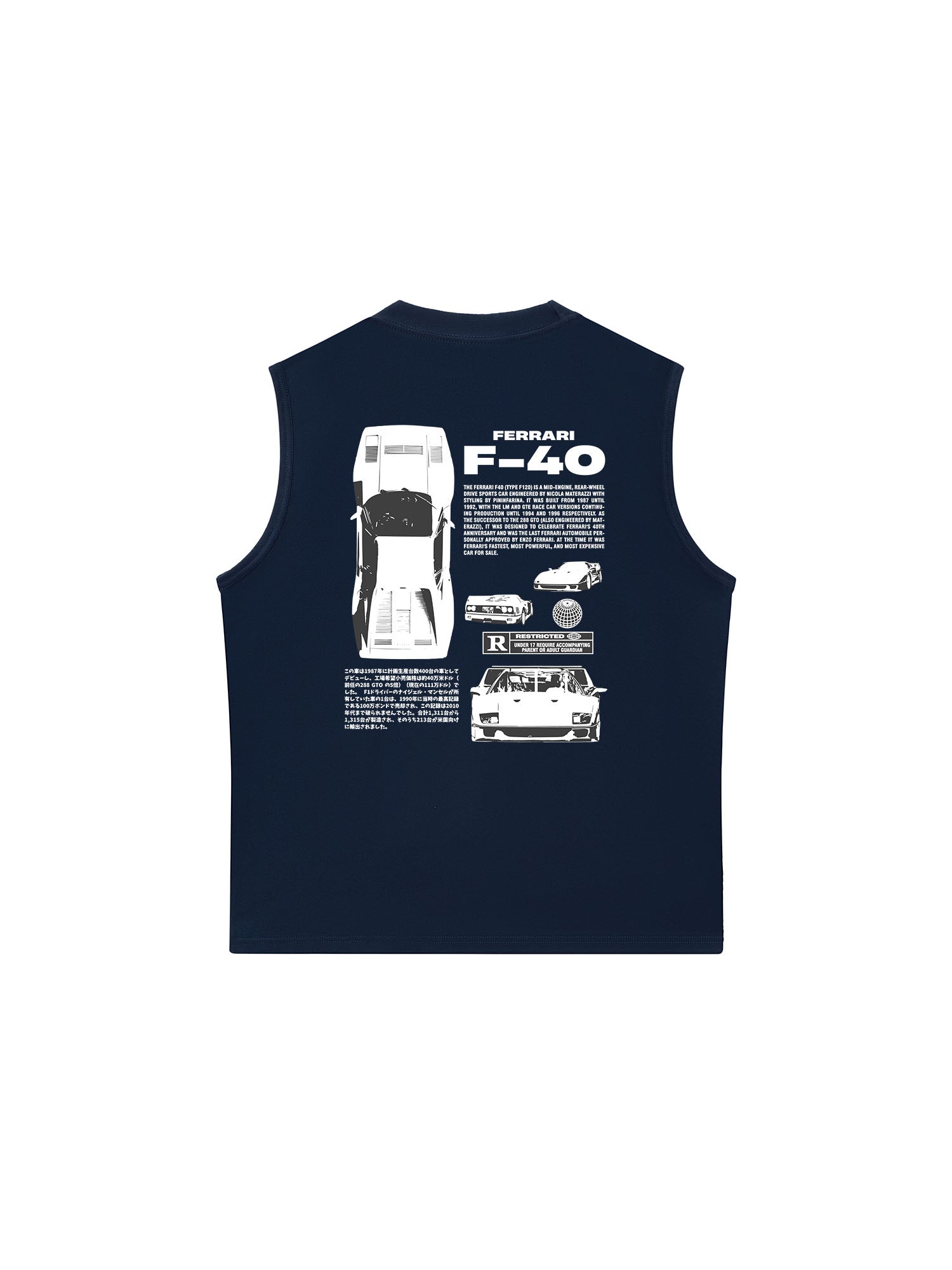 Áo Ba Lỗ Relaxed Fit Ferrari F-40 Classic