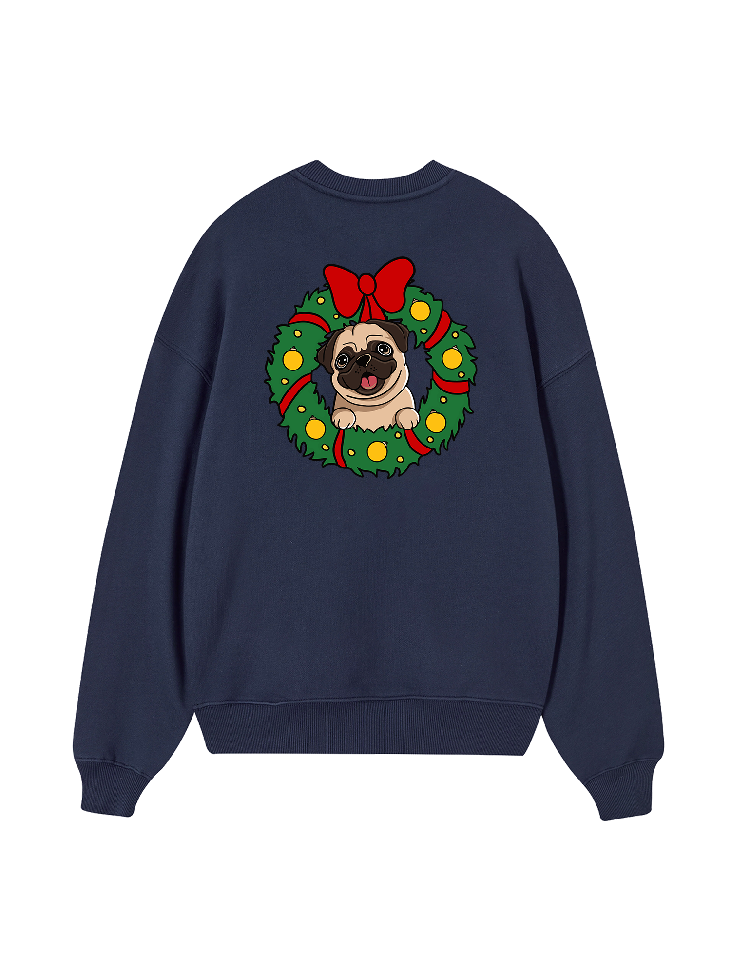 Pug In A Wreath Sweater