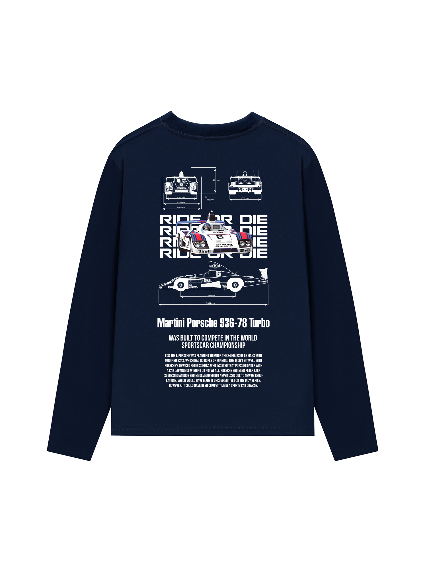 Áo Thun Dài Tay Porsche Martini 936-78 Turbo