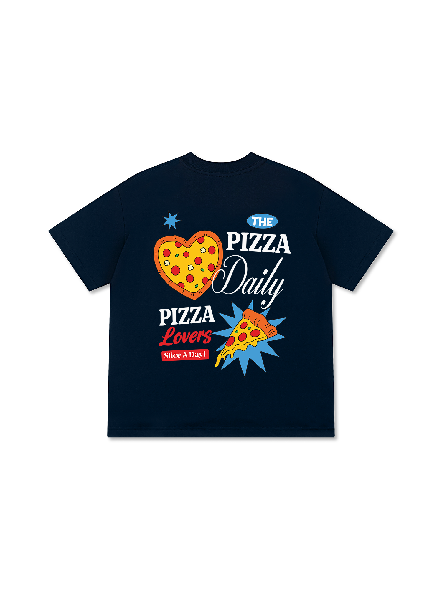 Áo Thun Relaxed Fit Yummy Mood Pizza Daily