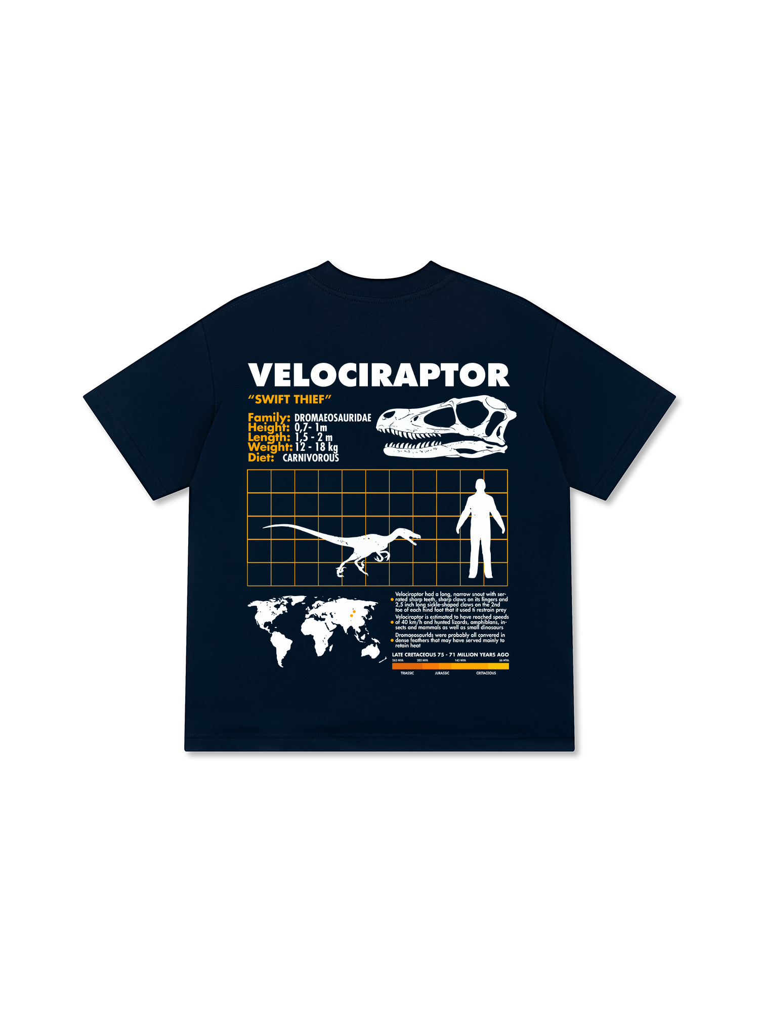 Áo Thun Relaxed Fit Wild Life Analysis Table Velociraptor