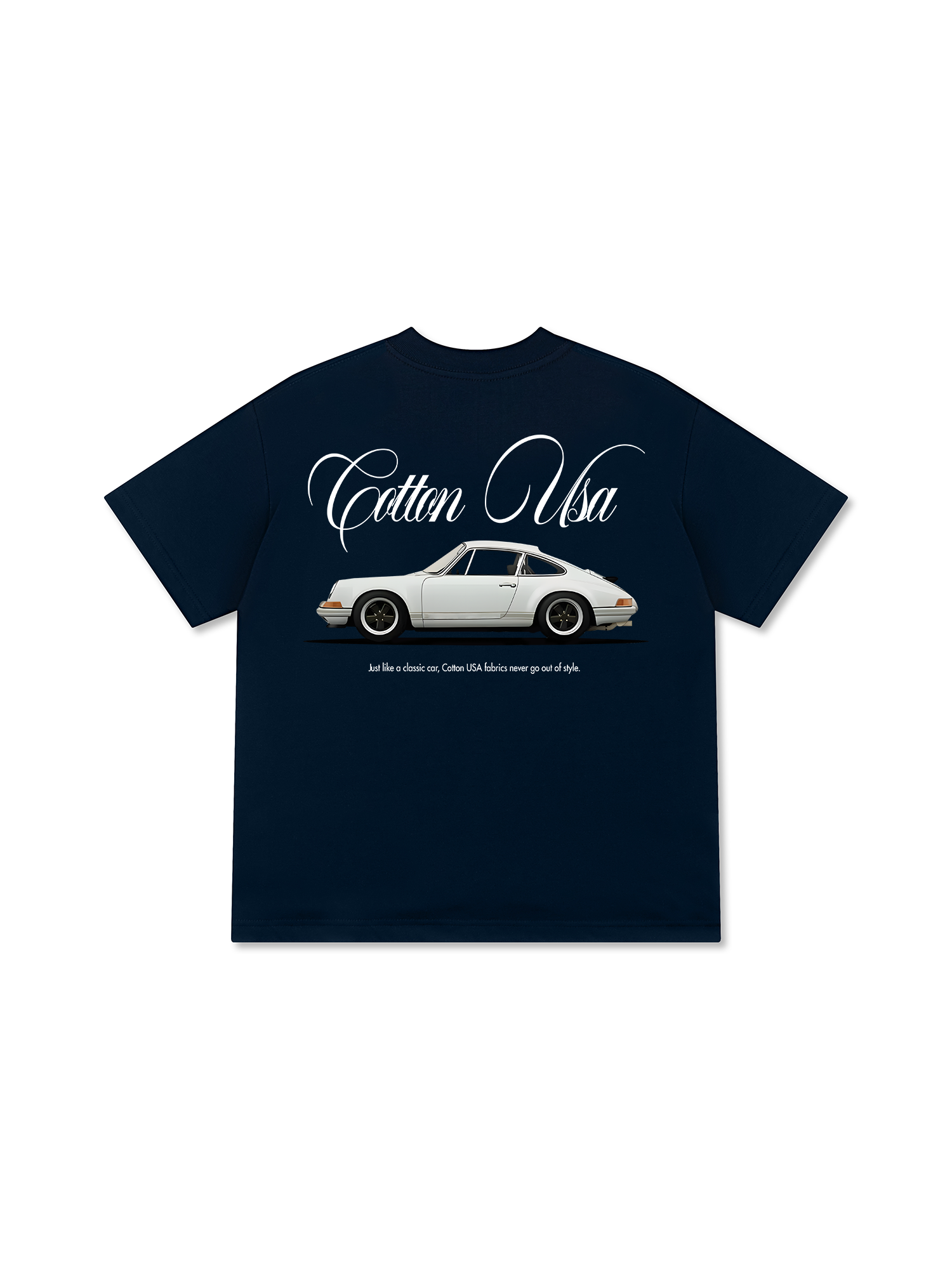 Áo Thun Relaxed Fit Classic Car White