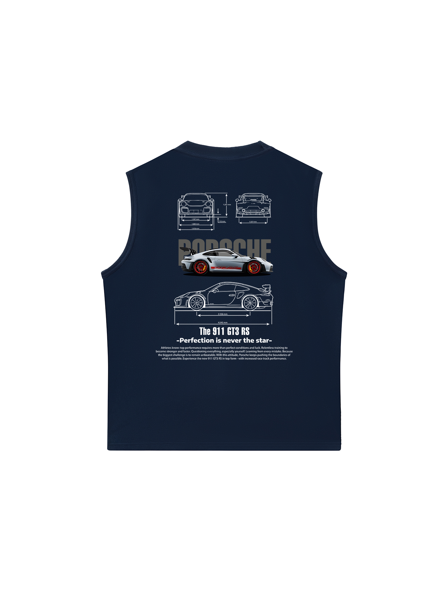 Áo Ba Lỗ Relaxed Fit Porsche Blueprint 911 GT3 RS