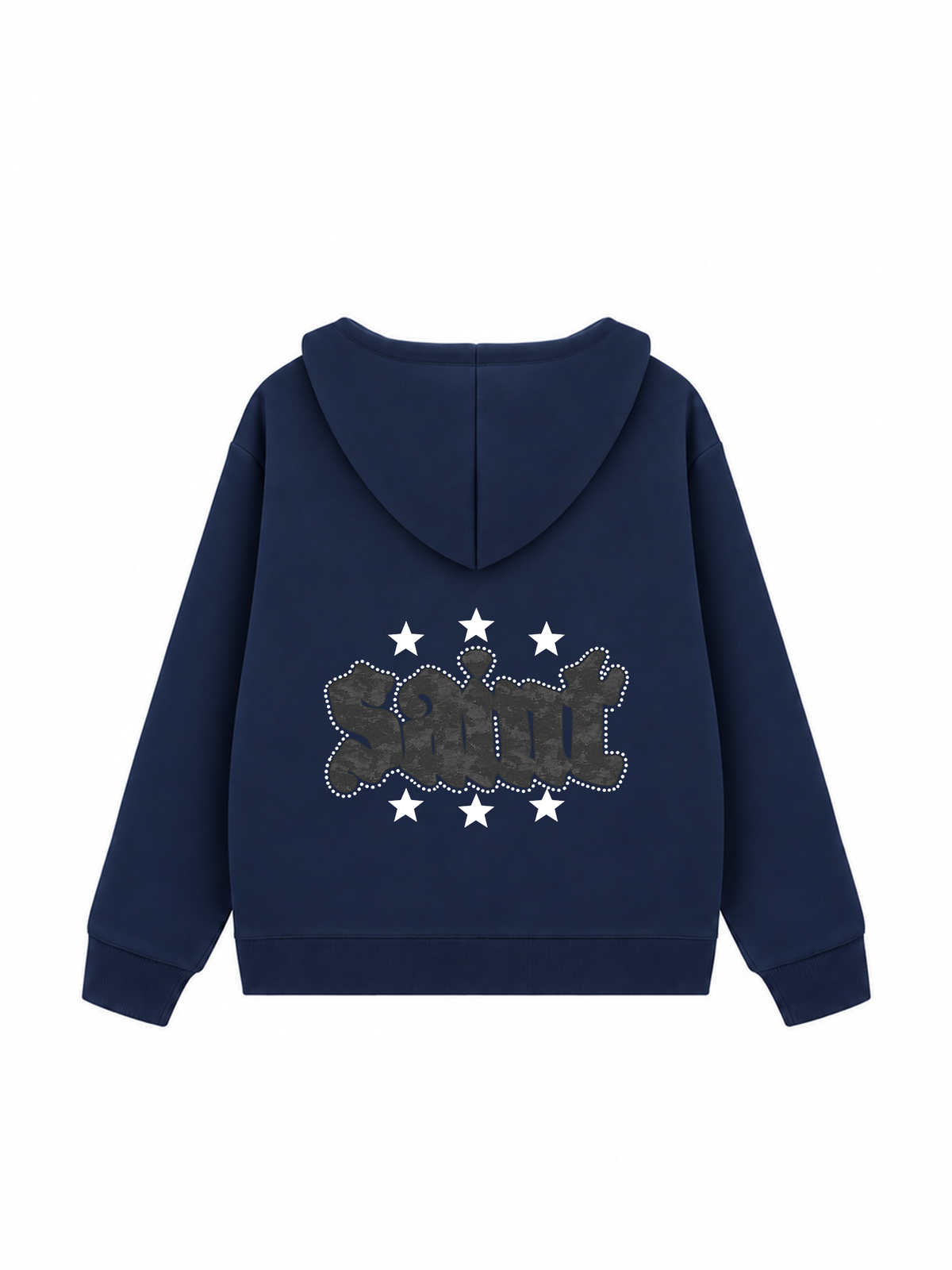 Áo Hoodie Zip Nỉ Hai Da Black Saint Star