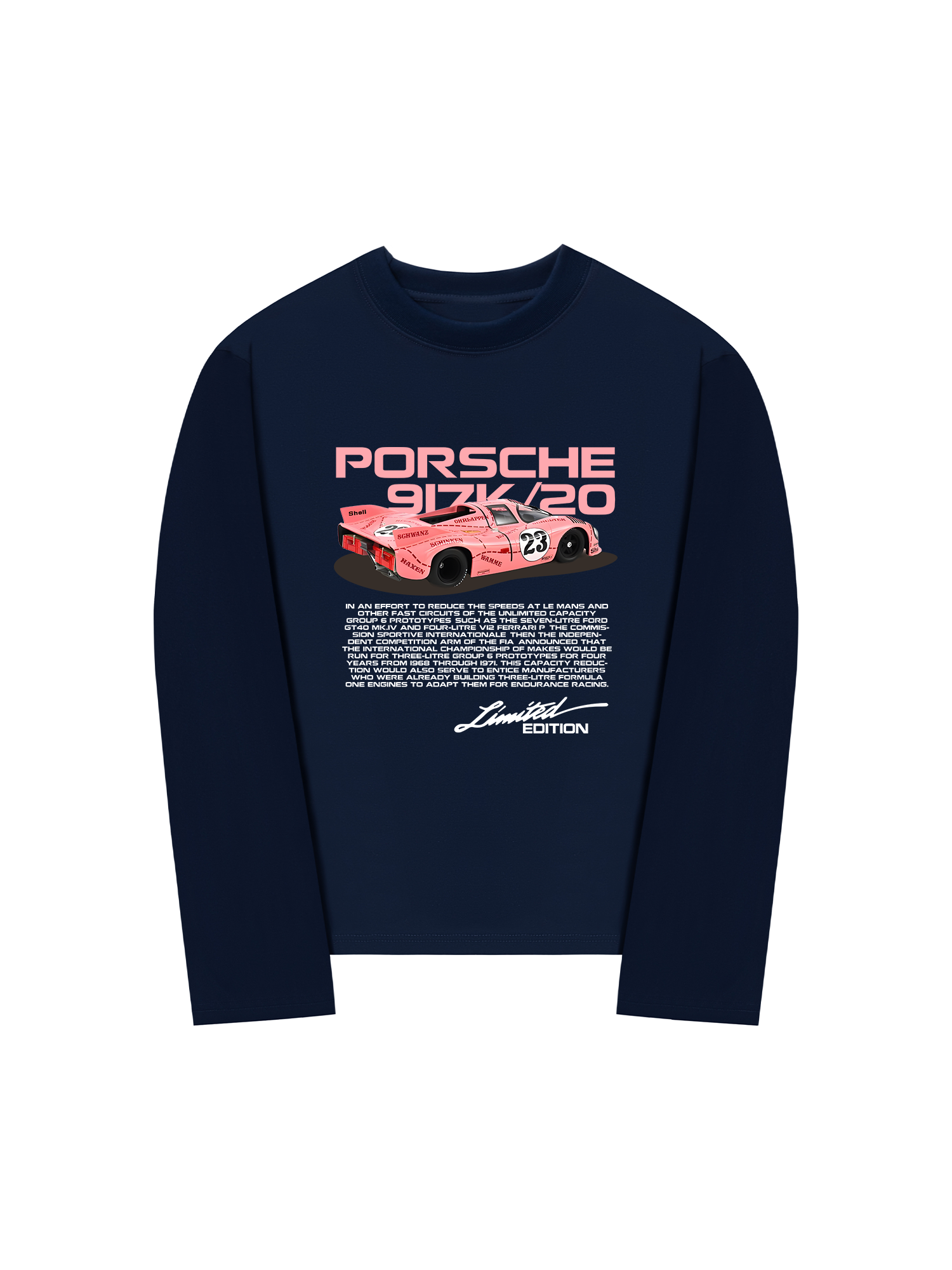 Áo Thun Dài Tay Porsche 917K Pink Pig