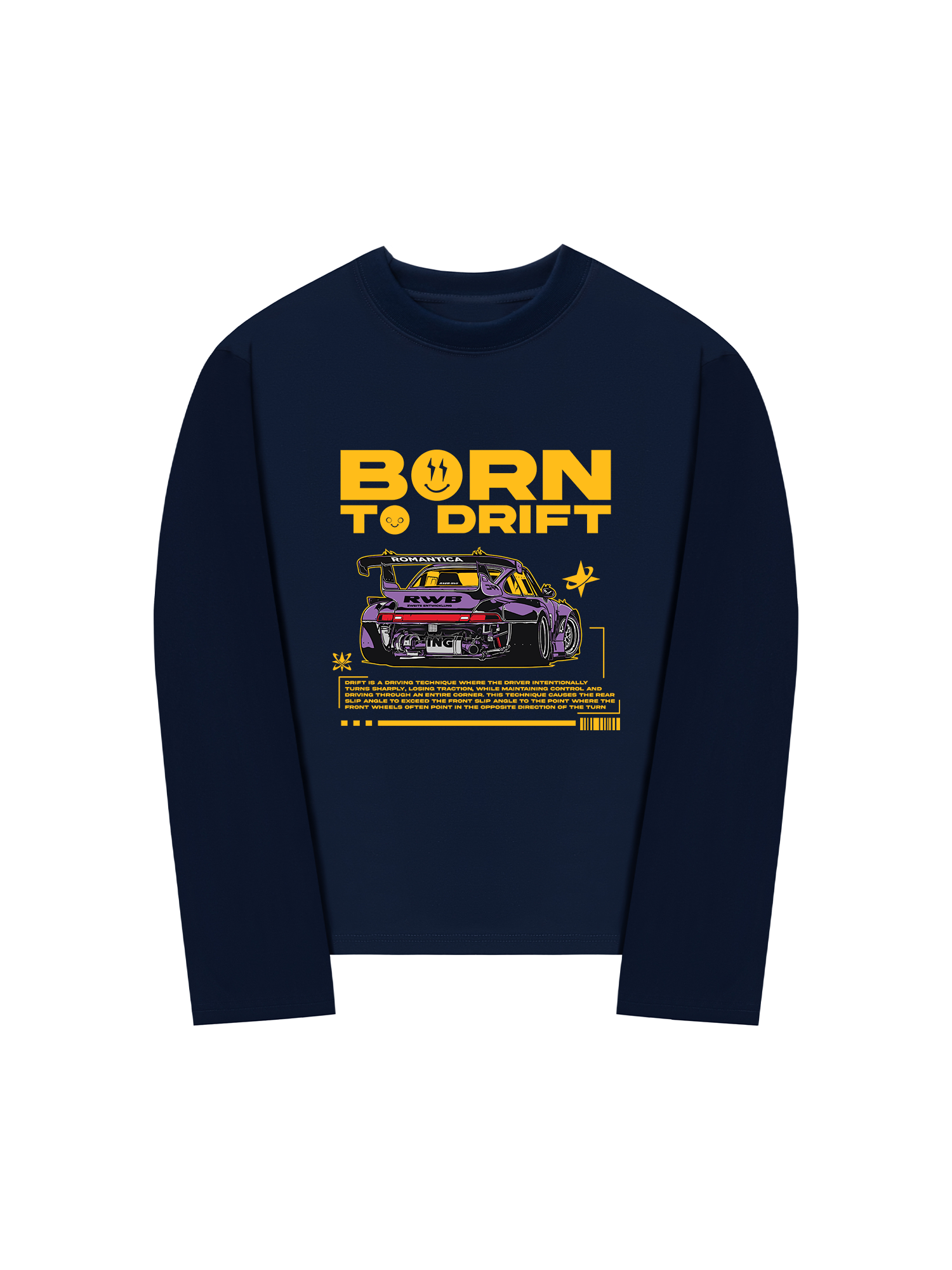 Áo Thun Dài Tay Porsche Born To Drift