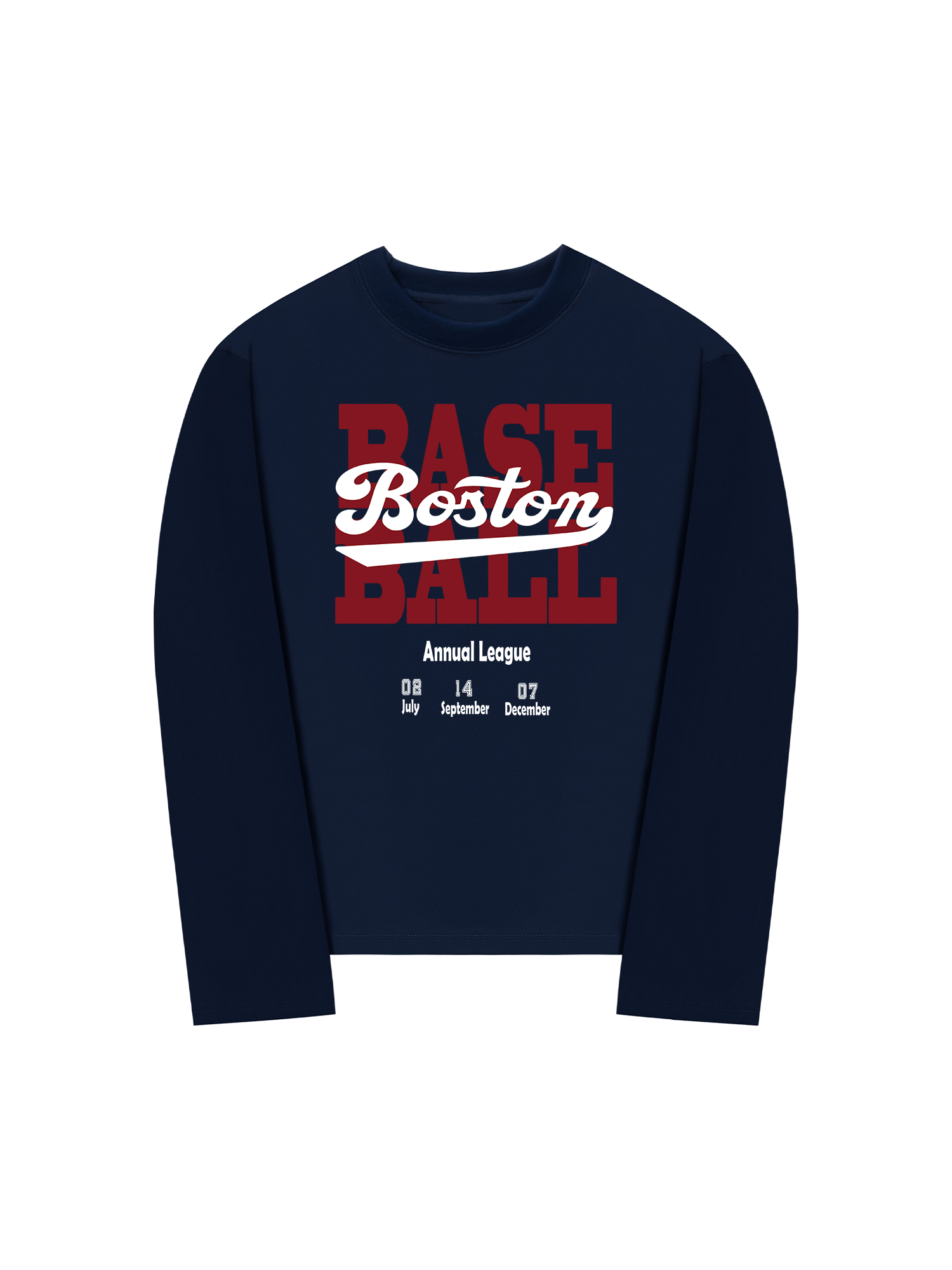 Áo Thun Dài Tay Baseball Boston League