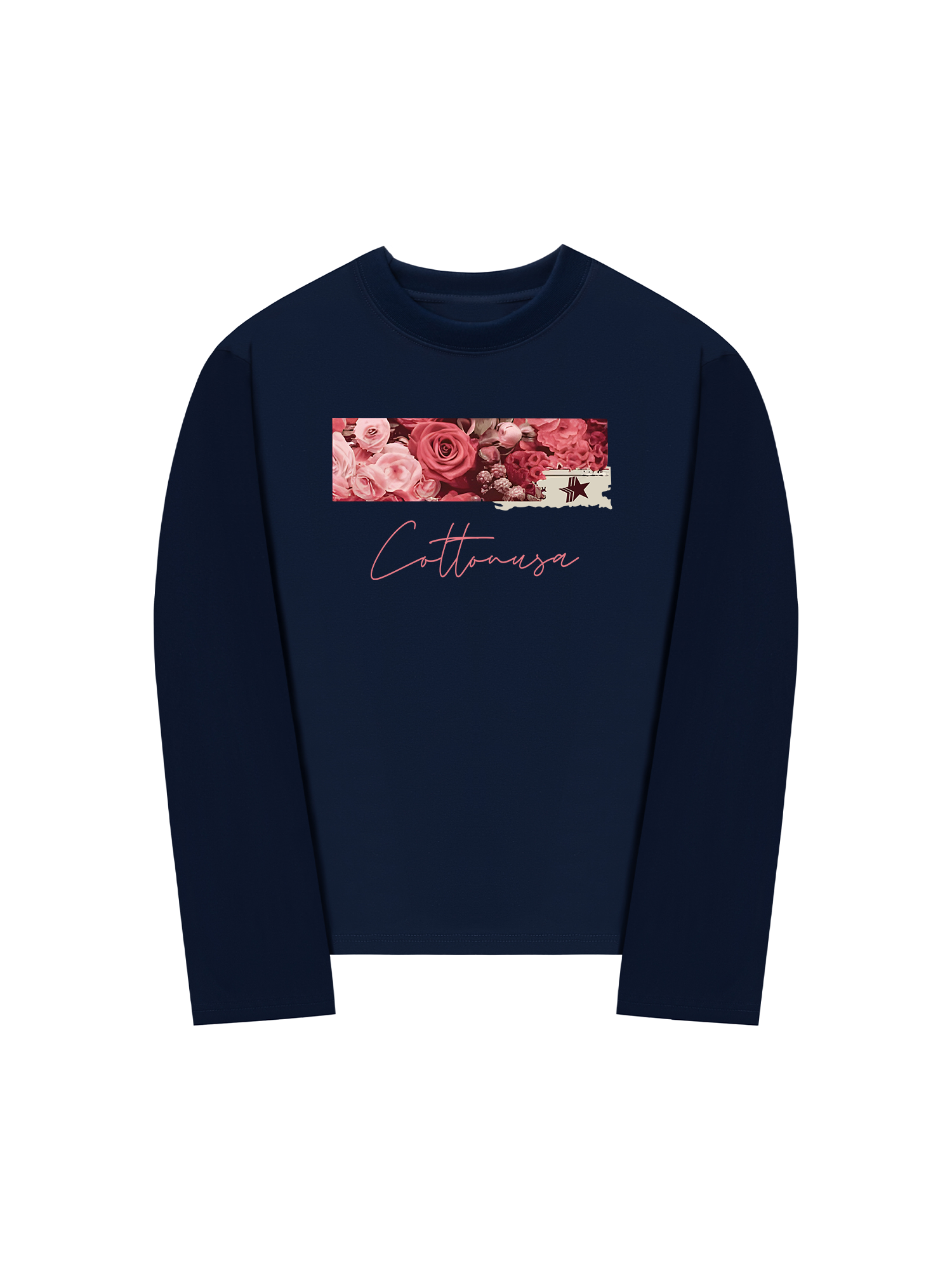 Áo Thun Dài Tay Trending Floral Cotton Usa