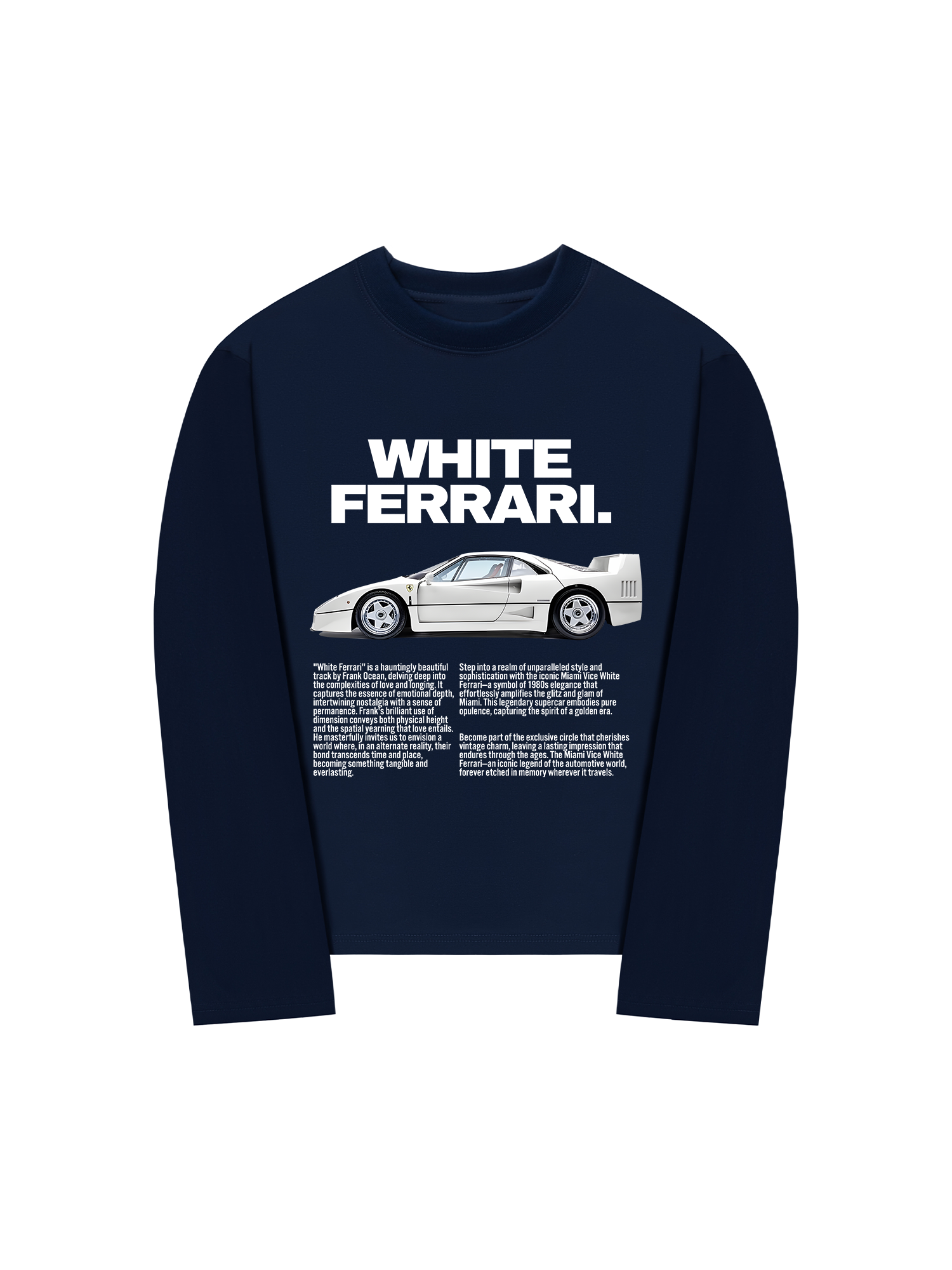 Áo Thun Dài Tay Ferrari White Brilliant