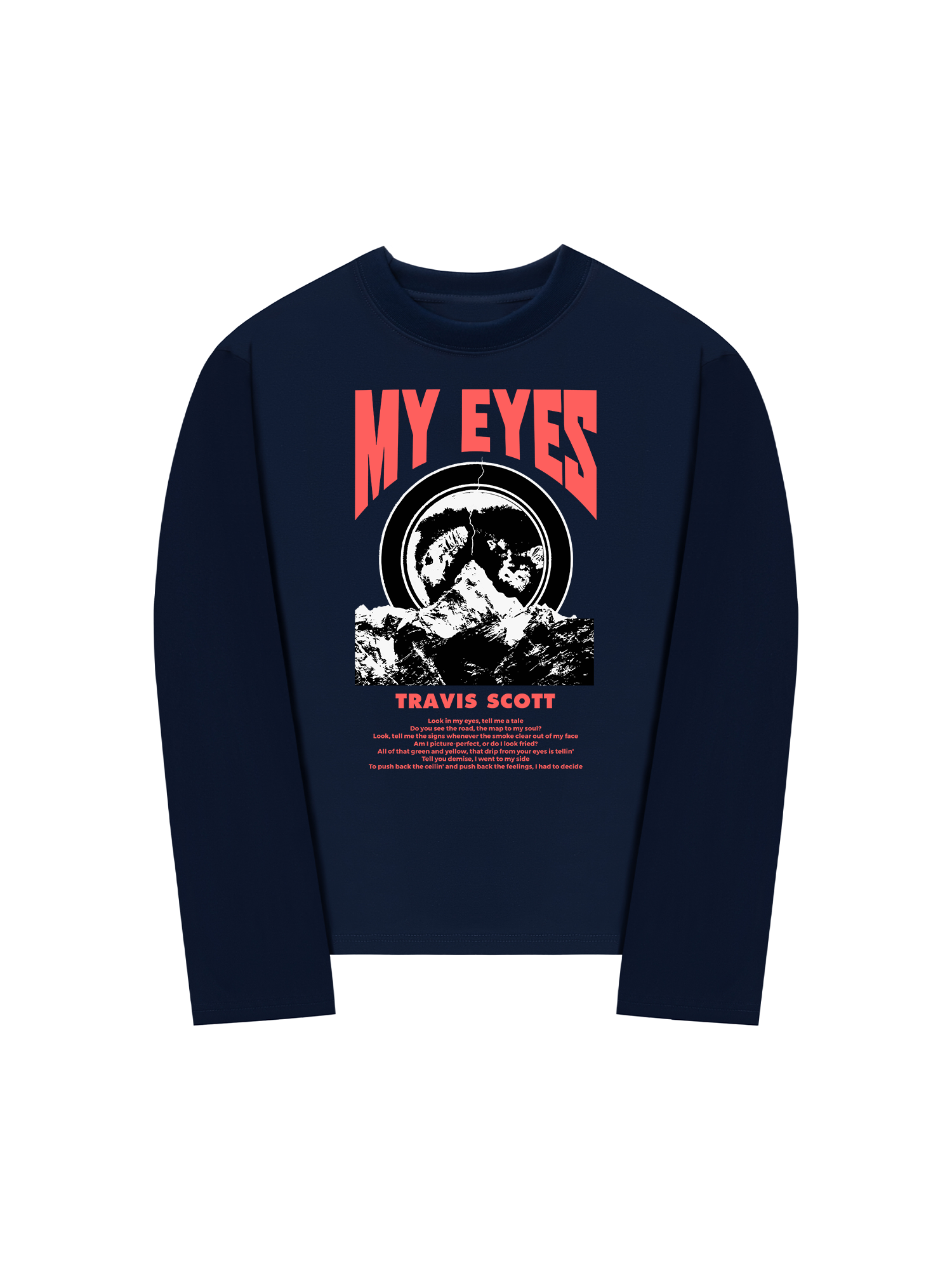 Áo Thun Dài Tay Rapper Travis Scott My Eyes