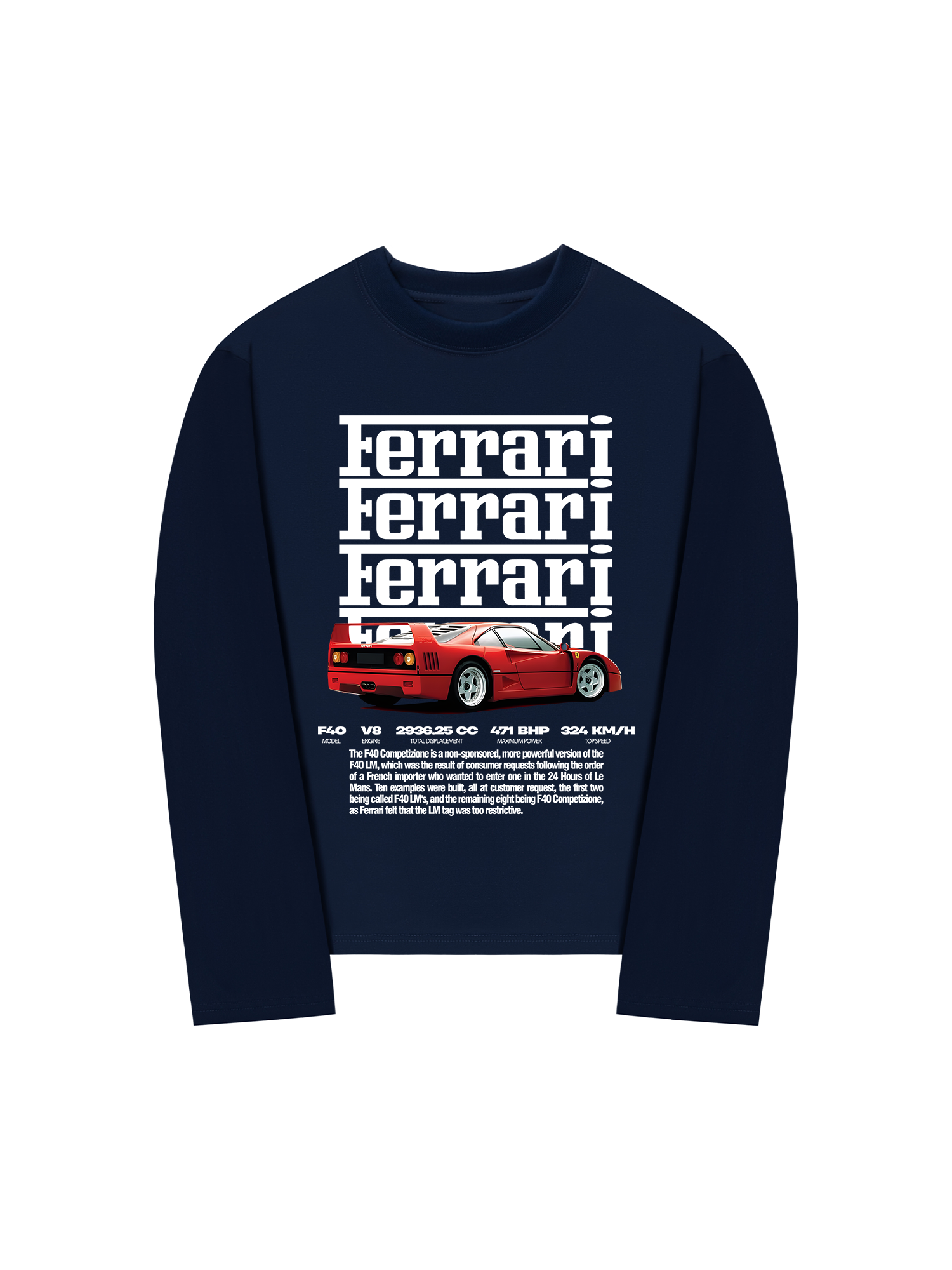 Áo Thun Dài Tay Ferrari Competizione F-40