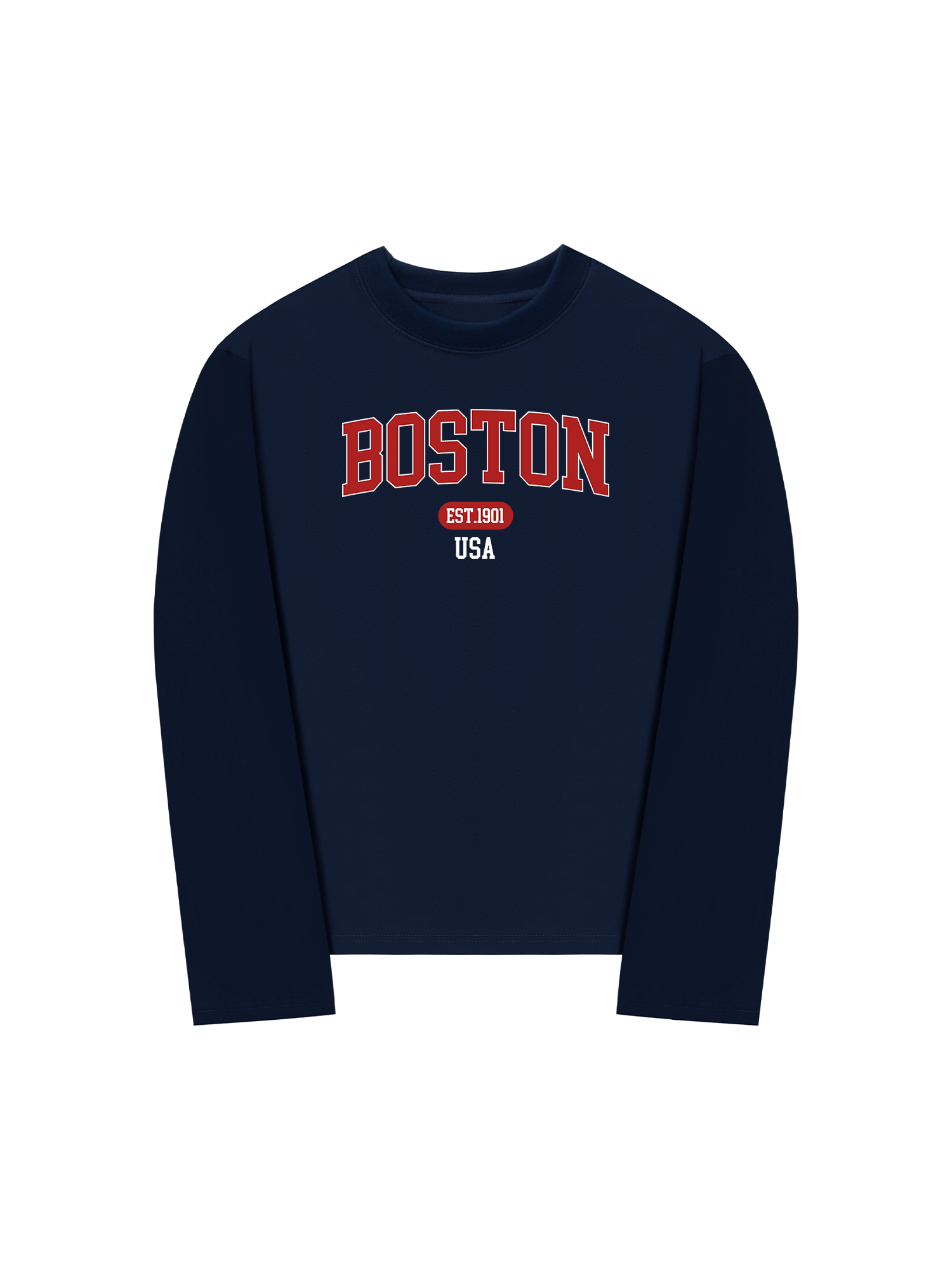 Áo Thun Dài Tay Baseball Collage Boston