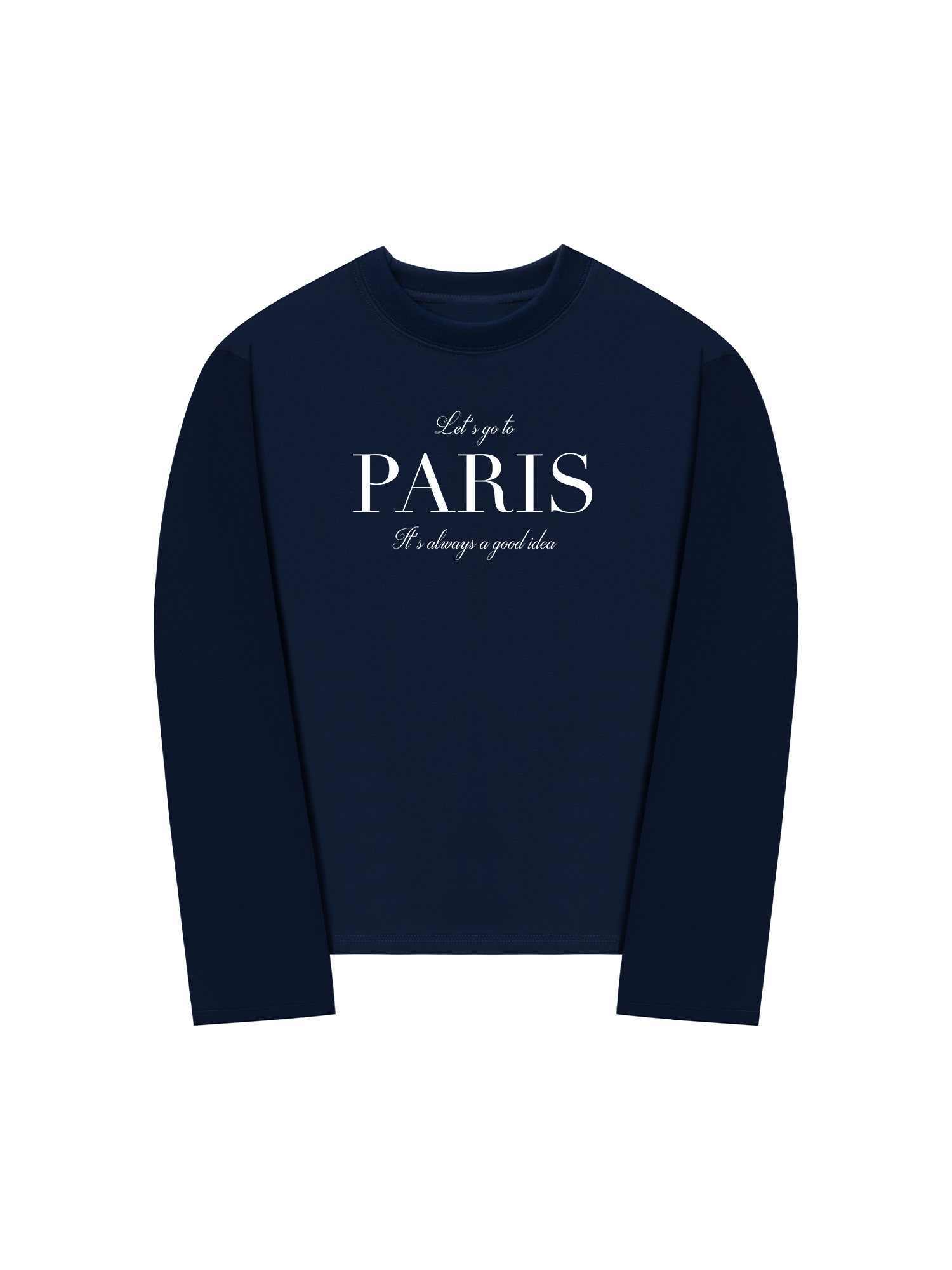 Áo Thun Dài Tay City Let's go to Paris đen
