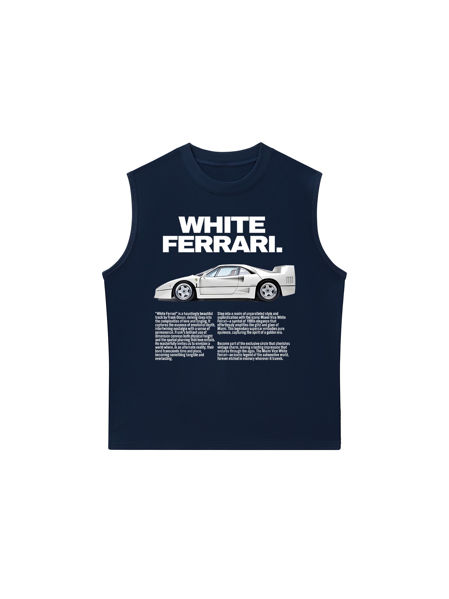 Áo Ba Lỗ Relaxed Fit Ferrari White Brilliant