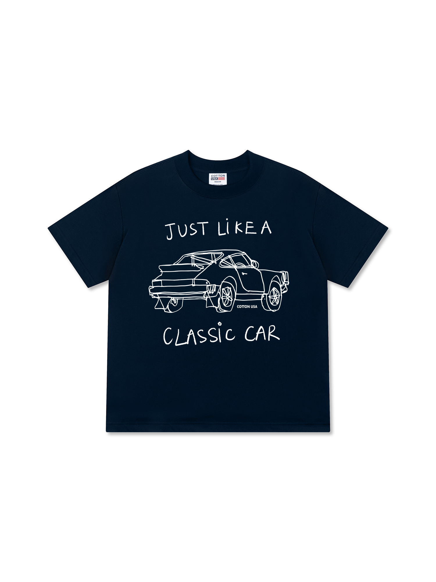 Áo Thun Relaxed Fit Classic Car Black And White