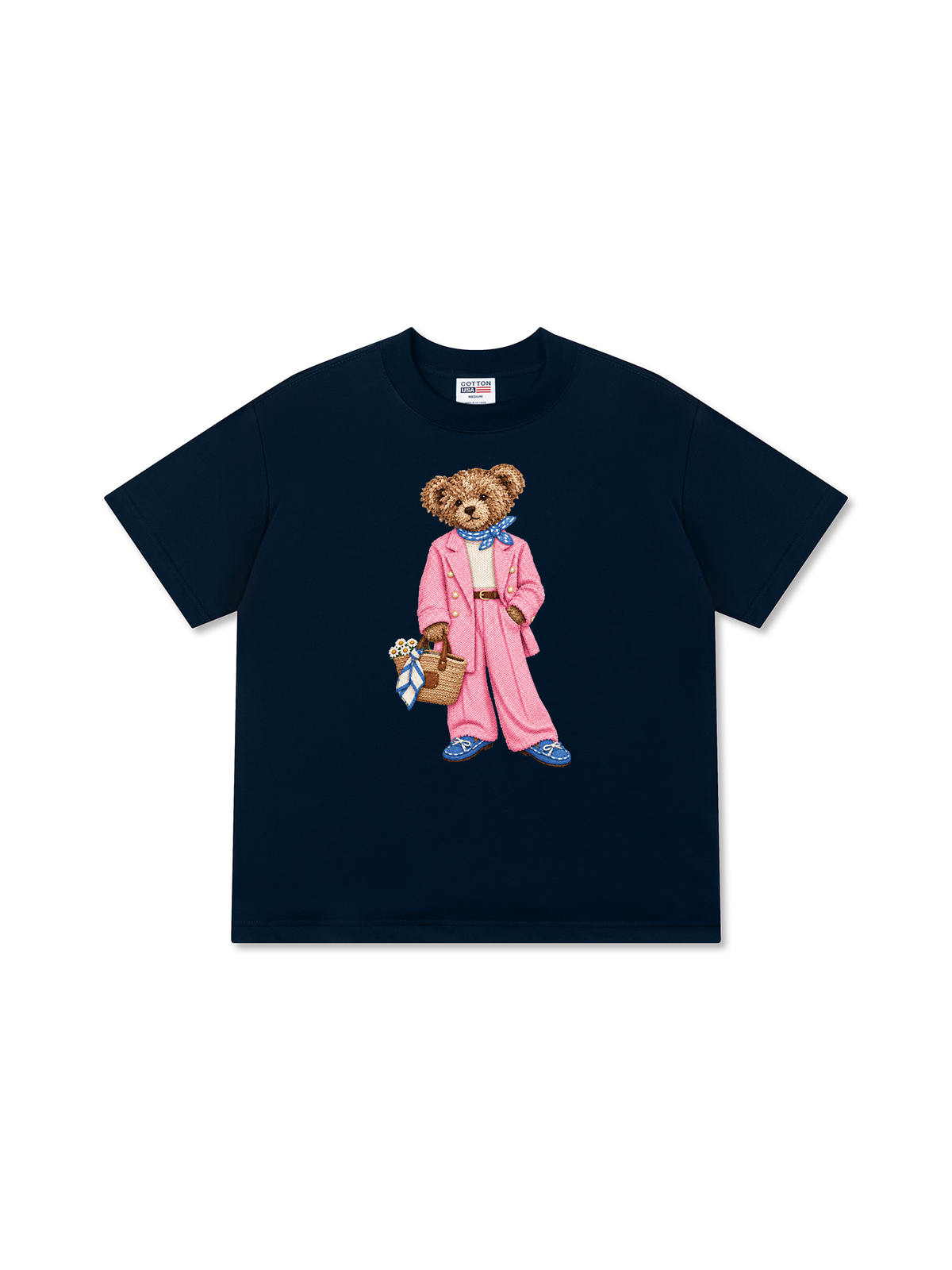 Áo Thun Relaxed Fit Bear Pink Vest