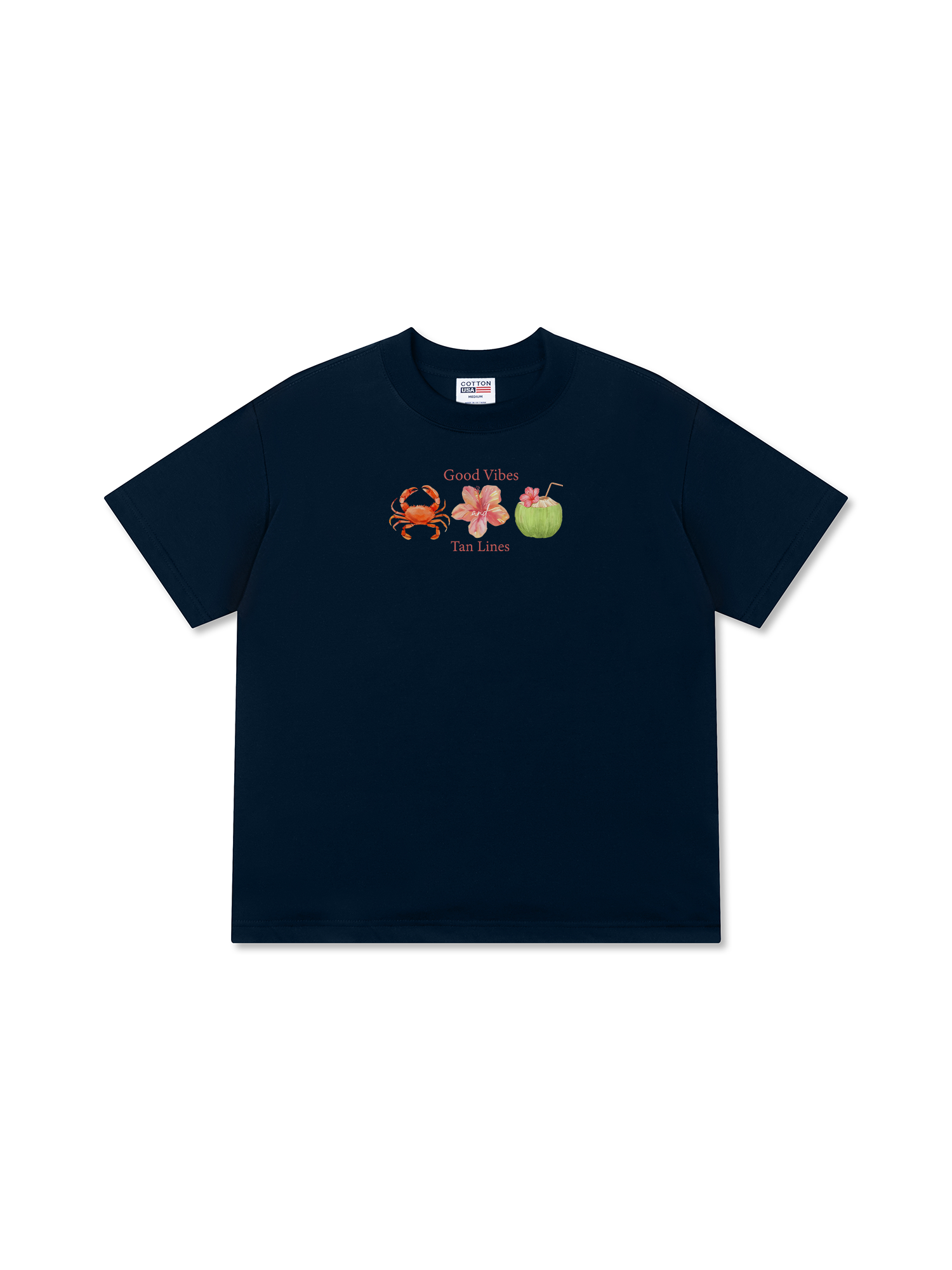 Áo Thun Relaxed Fit Tropical Good Vibes Tan Lines