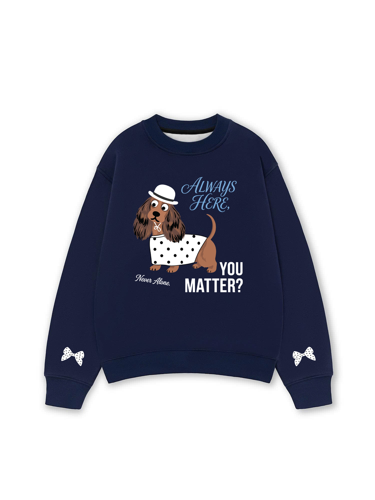 Áo Sweater Nỉ Hai Da Dotty Mood Polka Dot Puppy Classic