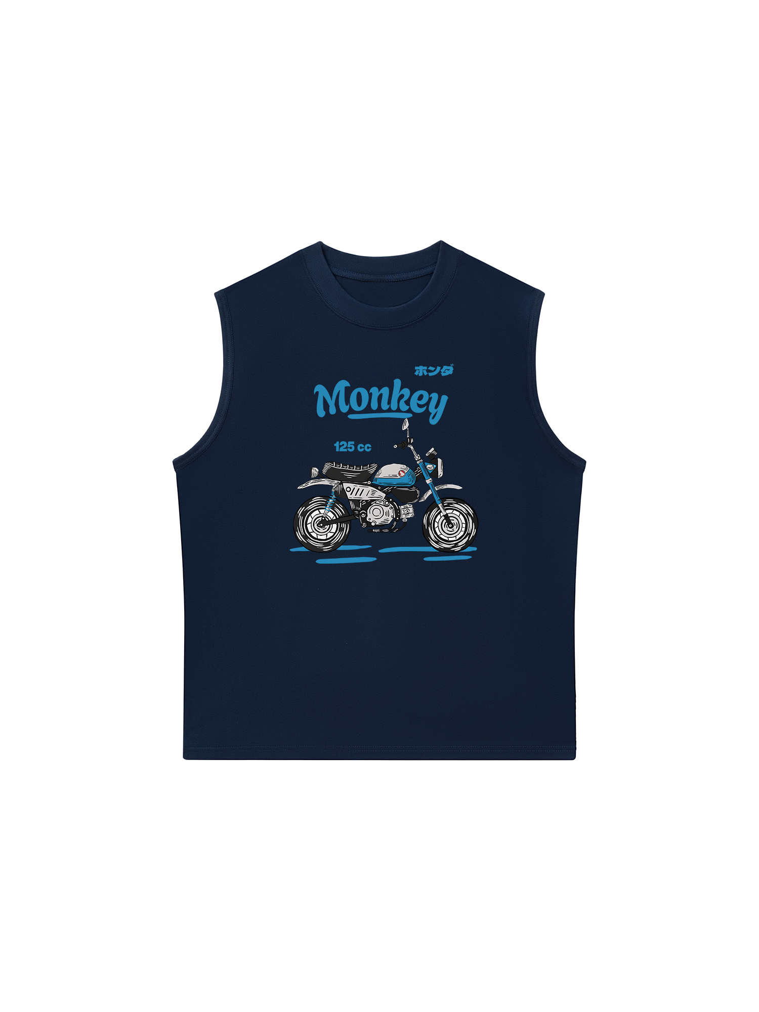 Áo Ba Lỗ Relaxed Fit Monkey 125cc Blue