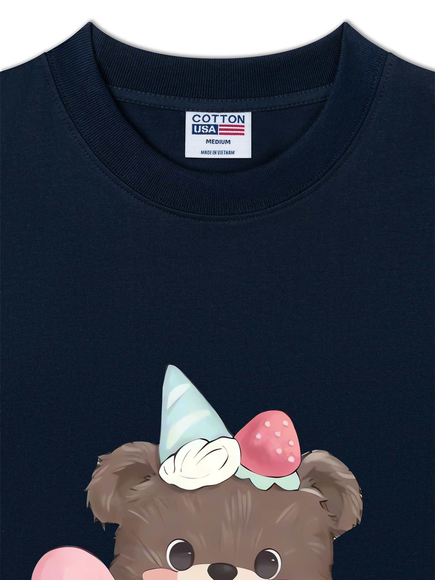 Áo Thun Relaxed Fit Soft Paw Strawberry Bear