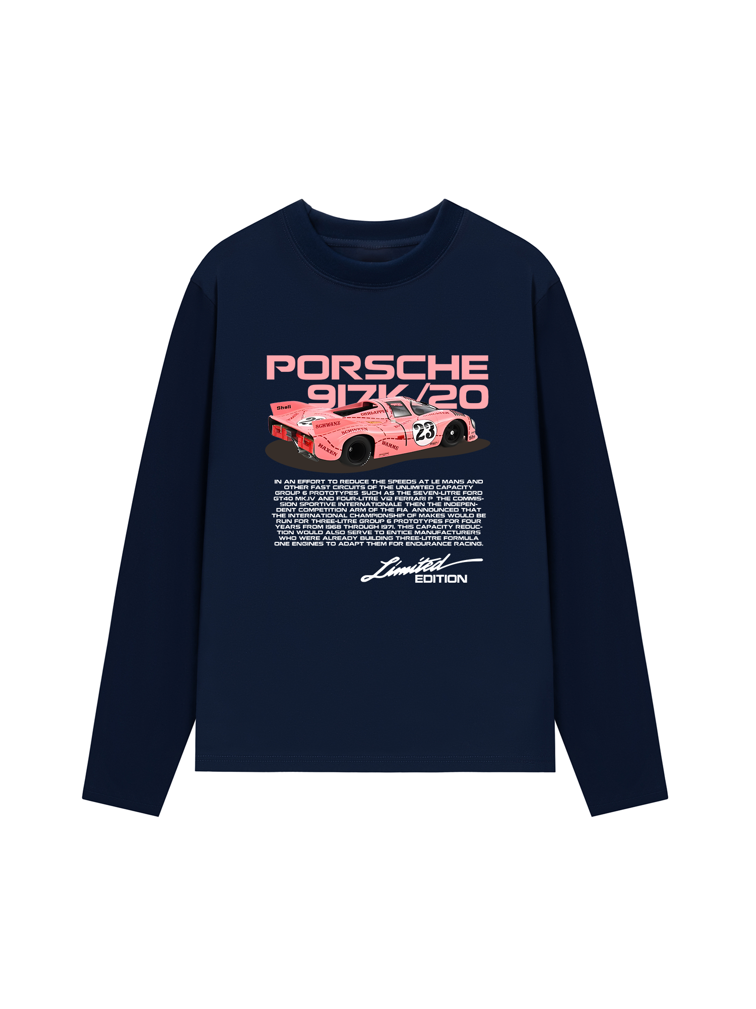 Áo Thun Dài Tay Porsche 917K Pink Pig