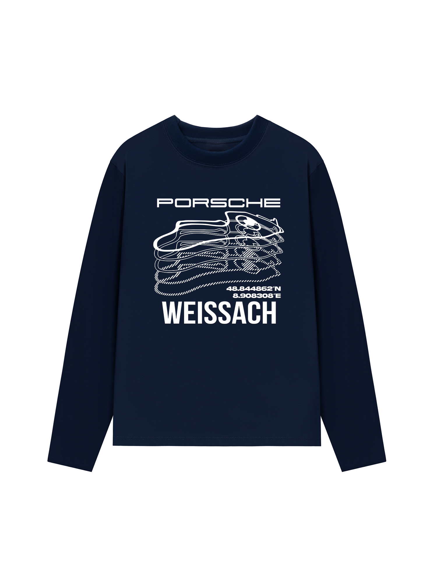 Áo Thun Dài Tay Porsche Weissach Map