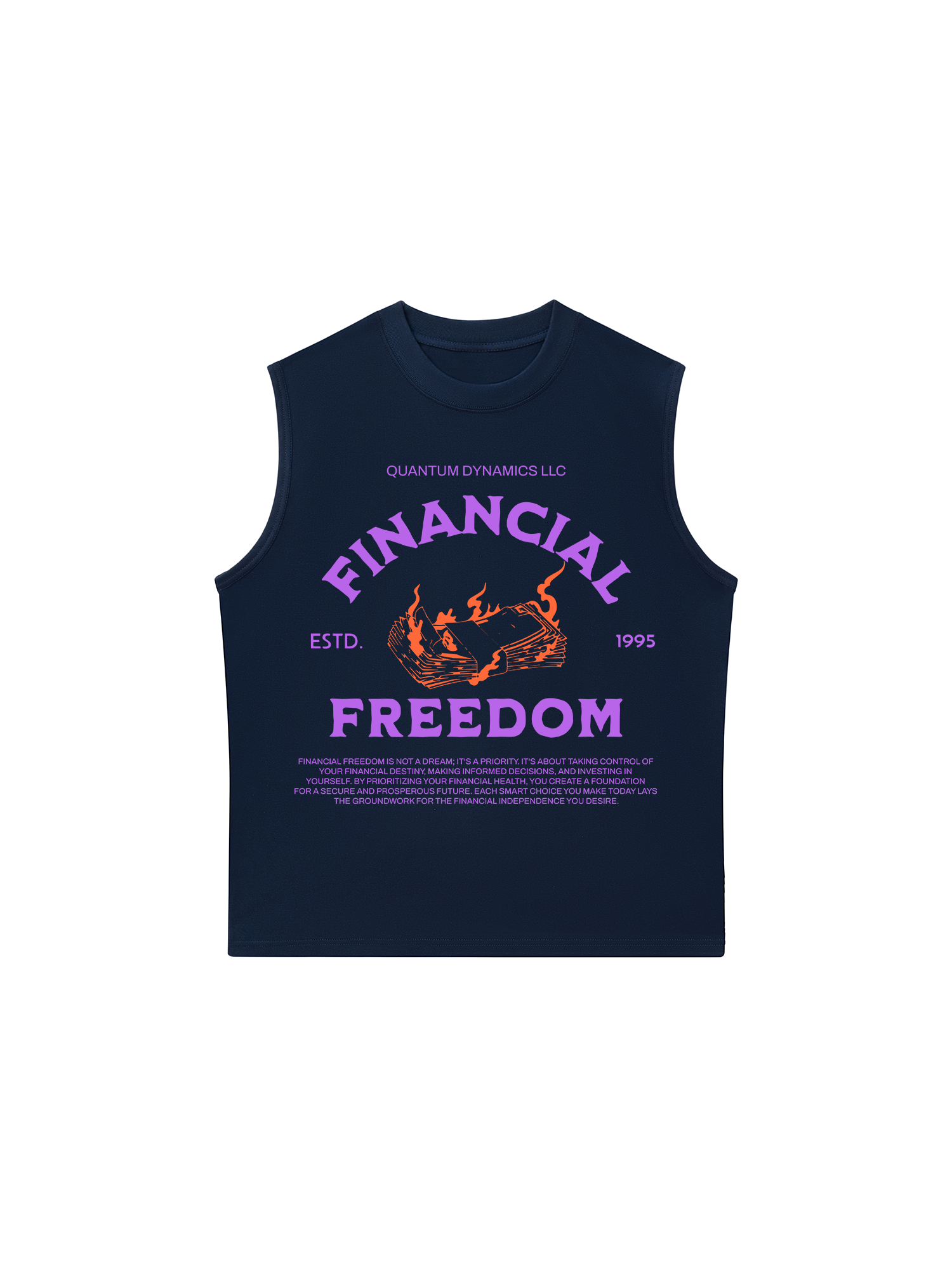 Áo Ba Lỗ Relaxed Fit Money Financial Freedom