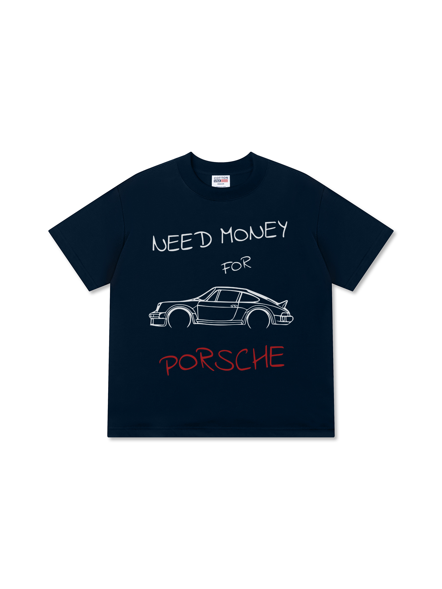 Áo Thun Relaxed Fit Porsche Need Money Sketch