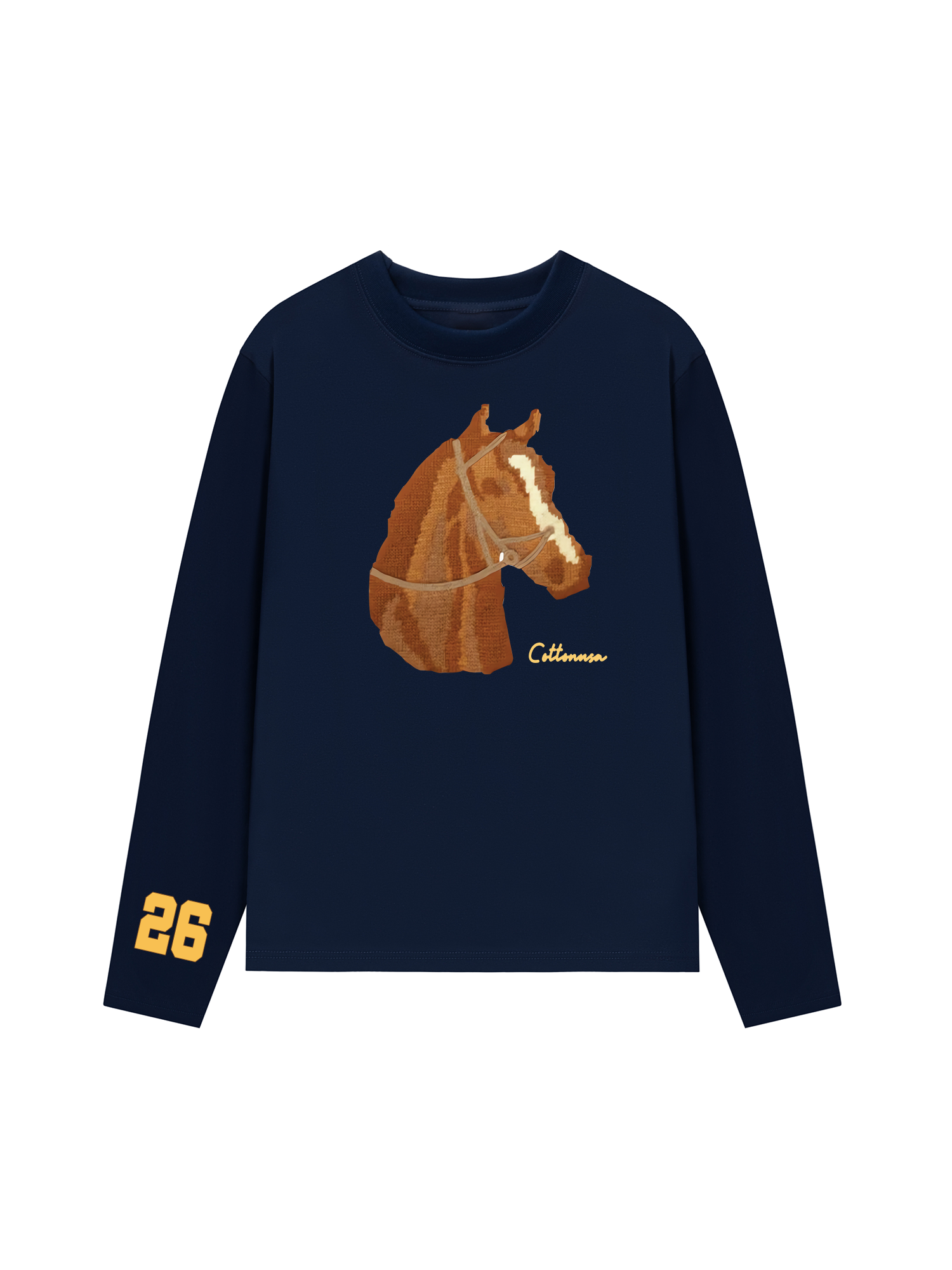 Áo Thun Dài Tay Cute Brown Horse