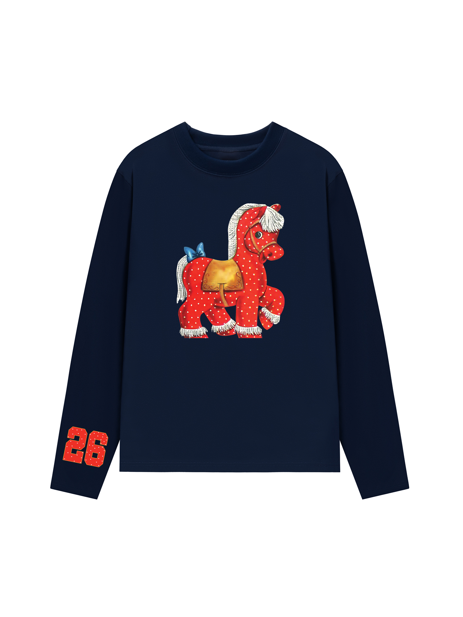 Áo Thun Dài Tay Red Dots Horse