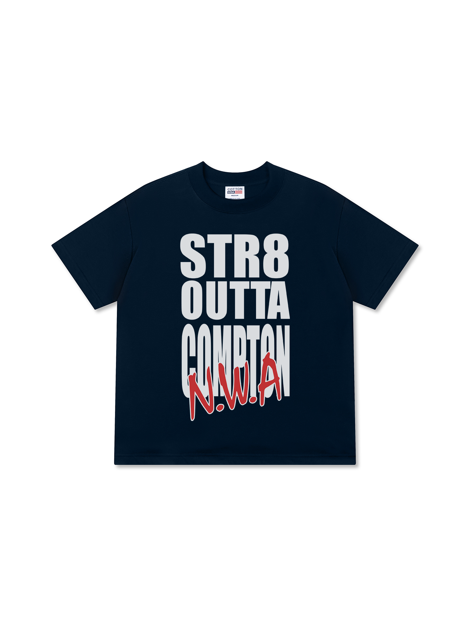 Áo Thun Relaxed Fit Rapper NWA Straight Outta Compton Typo